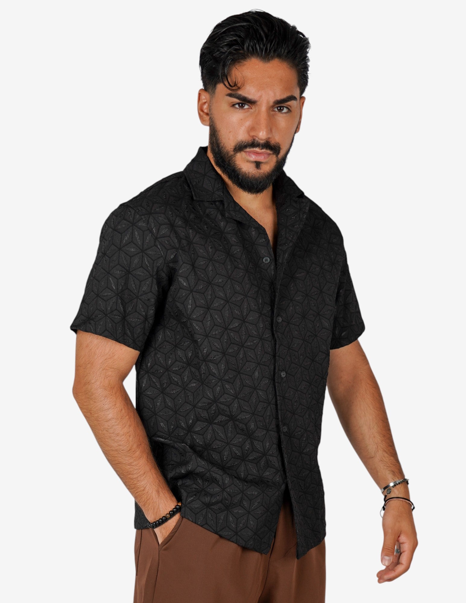 camicia strutturata manica corta