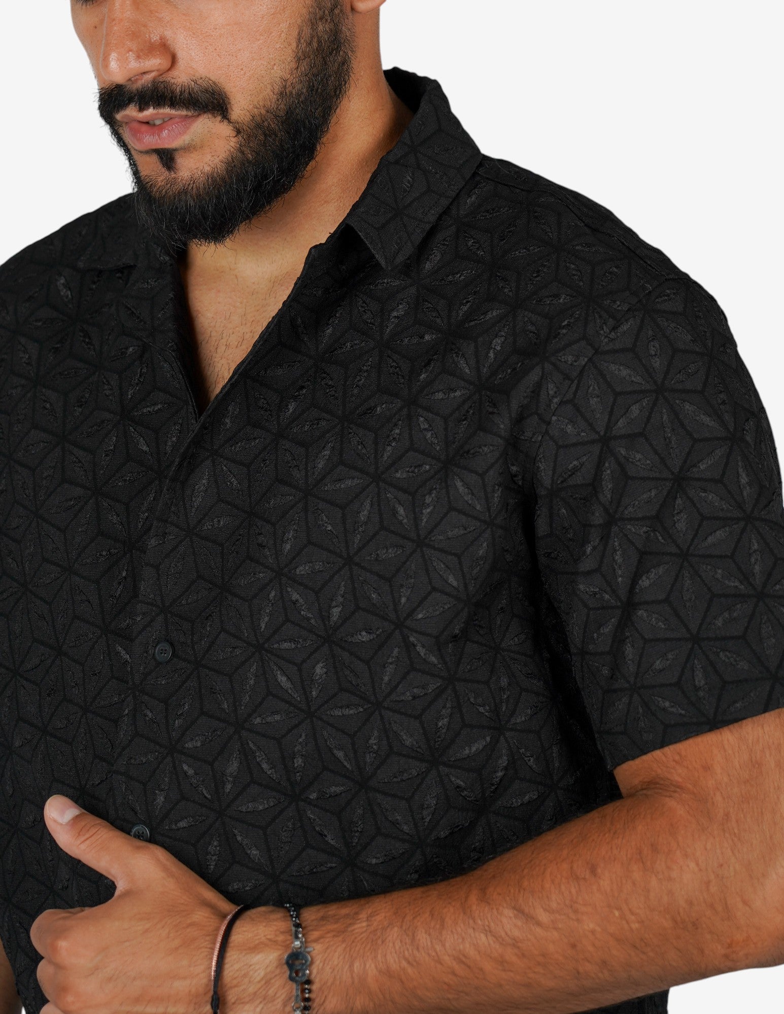 camicia strutturata manica corta