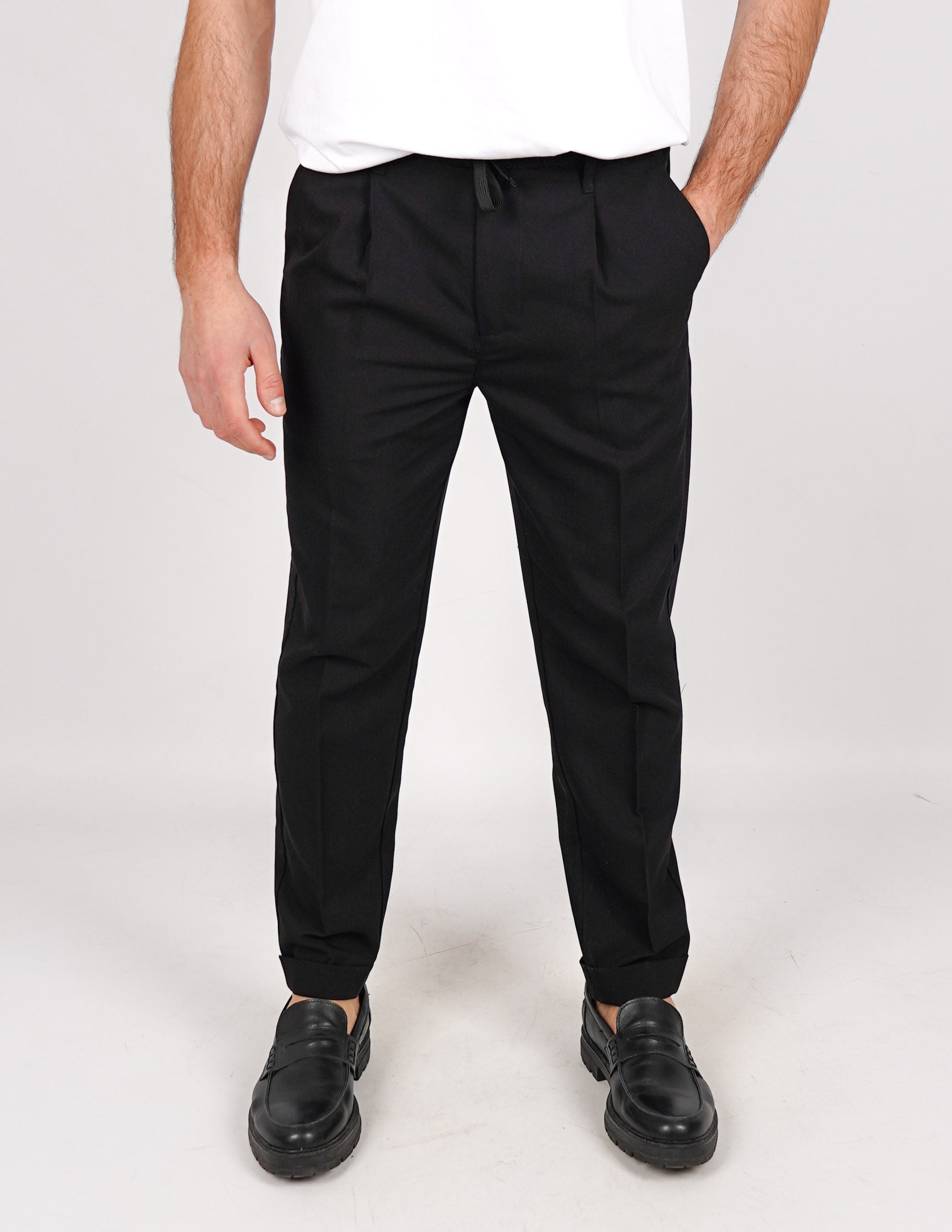 PANTALONE SLIM FIT TINTA UNITA