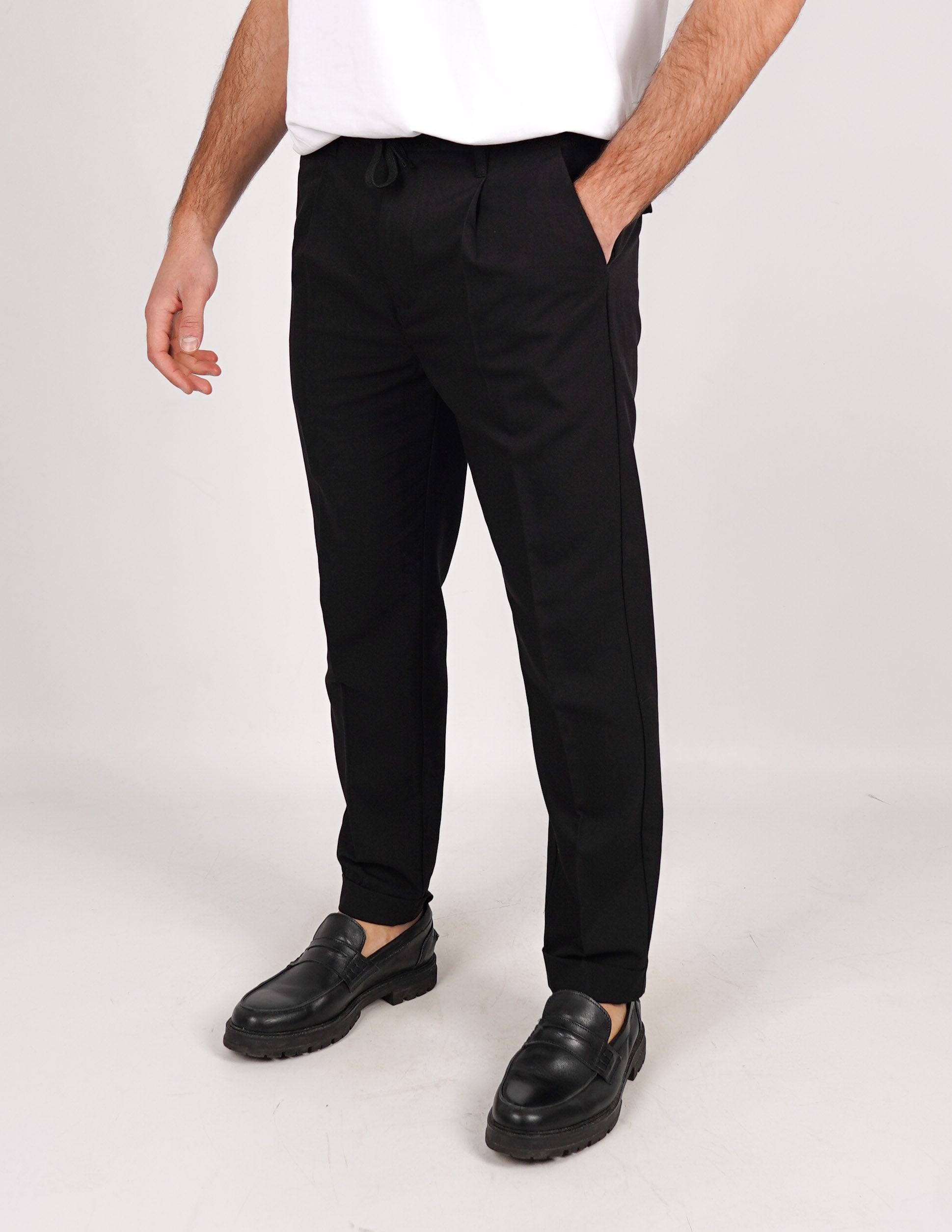 PANTALONE SLIM FIT TINTA UNITA