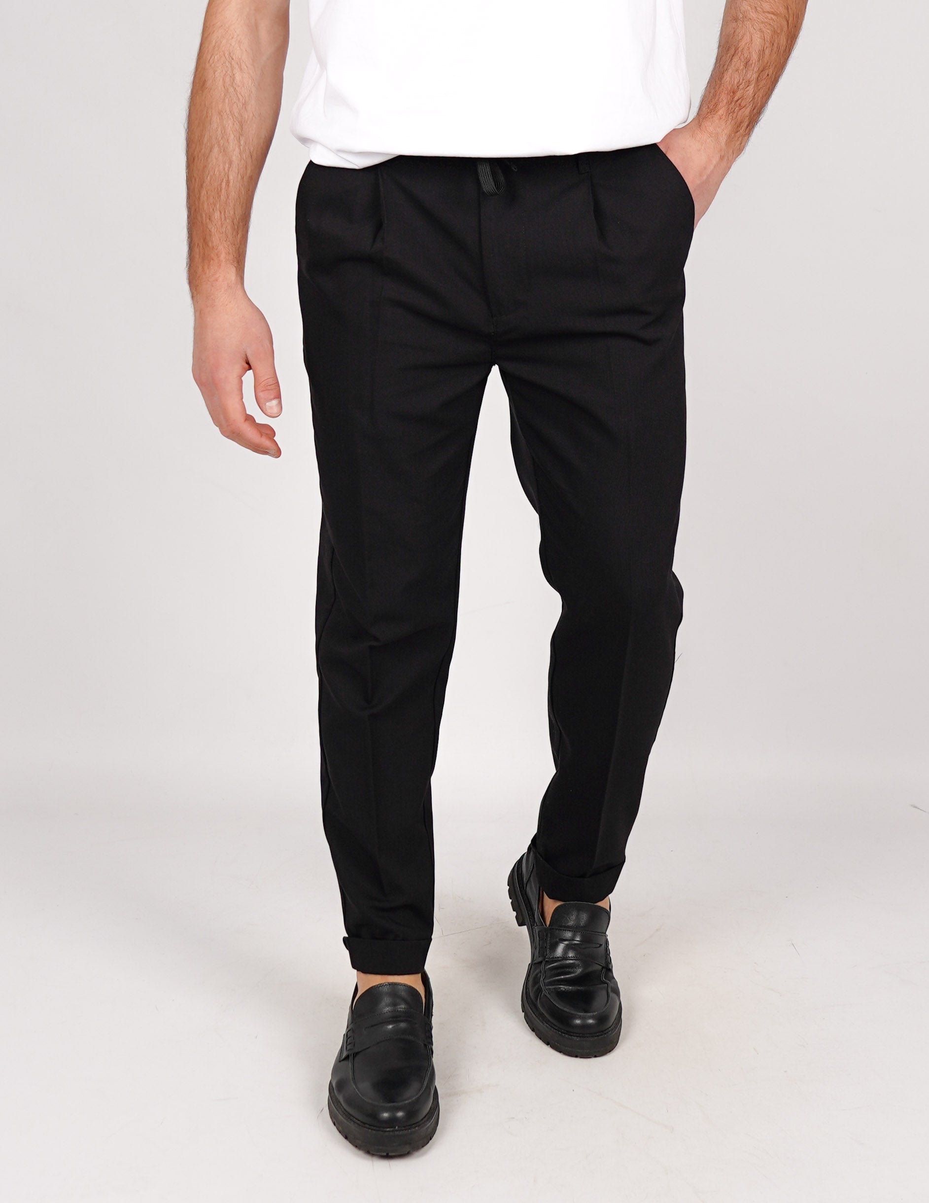 PANTALONE SLIM FIT TINTA UNITA
