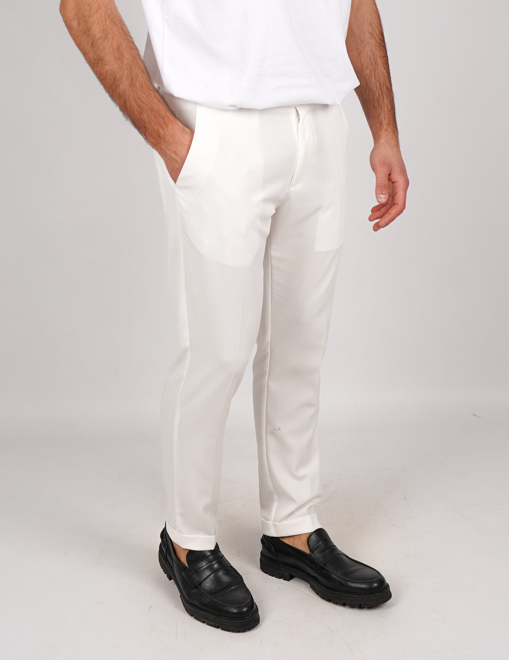 pantalone lungo sartoriale con elastico