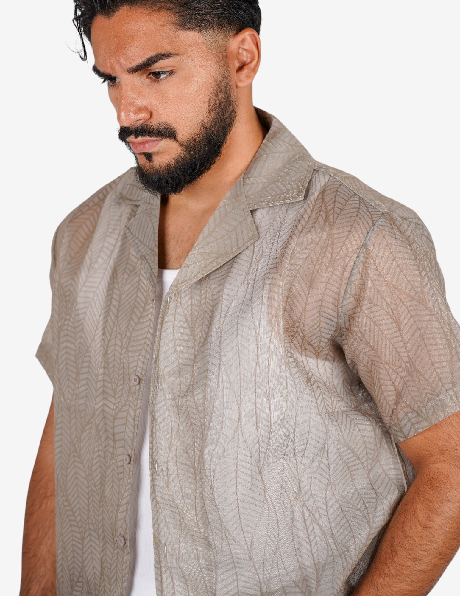 Camicia strutturata manica corta