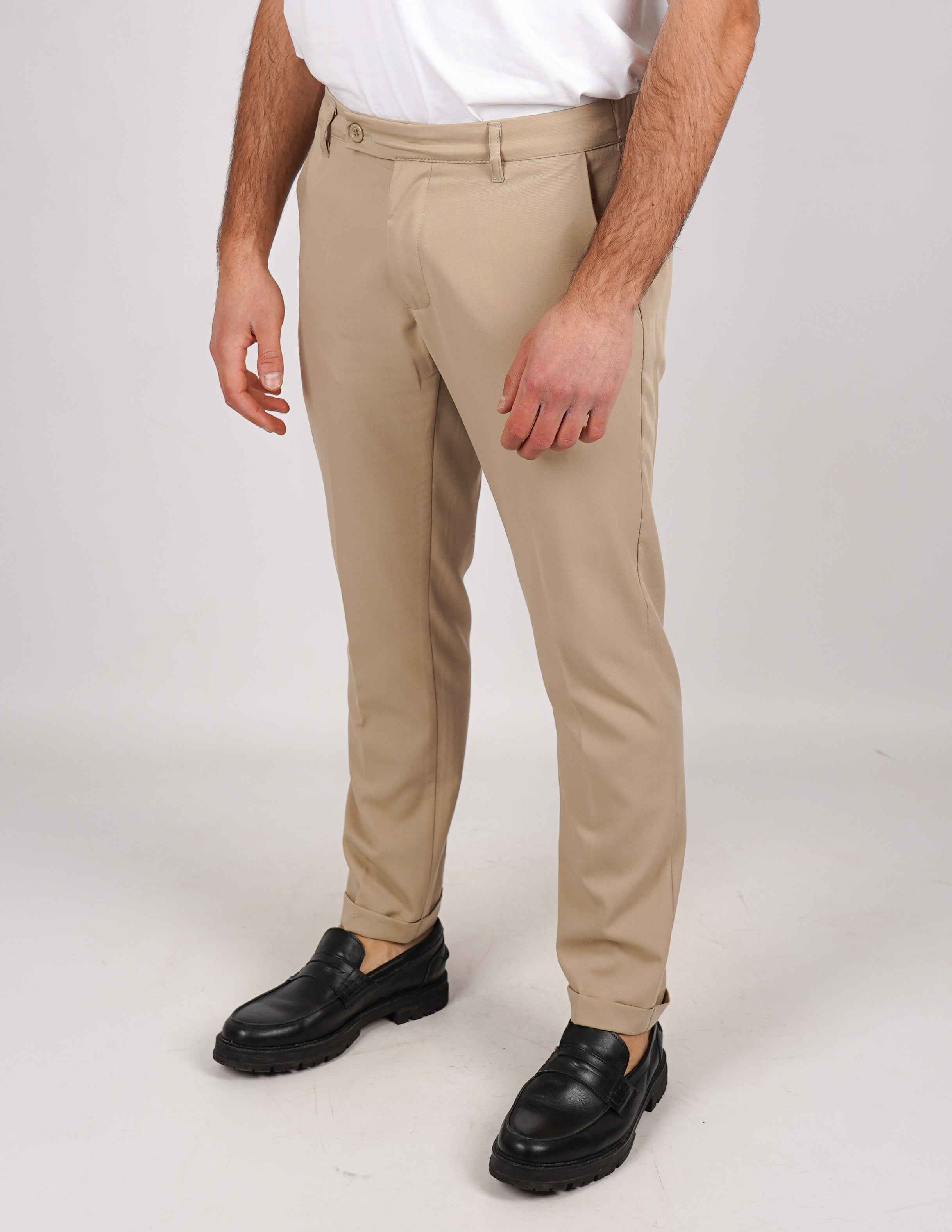 pantalone lungo sartoriale con elastico