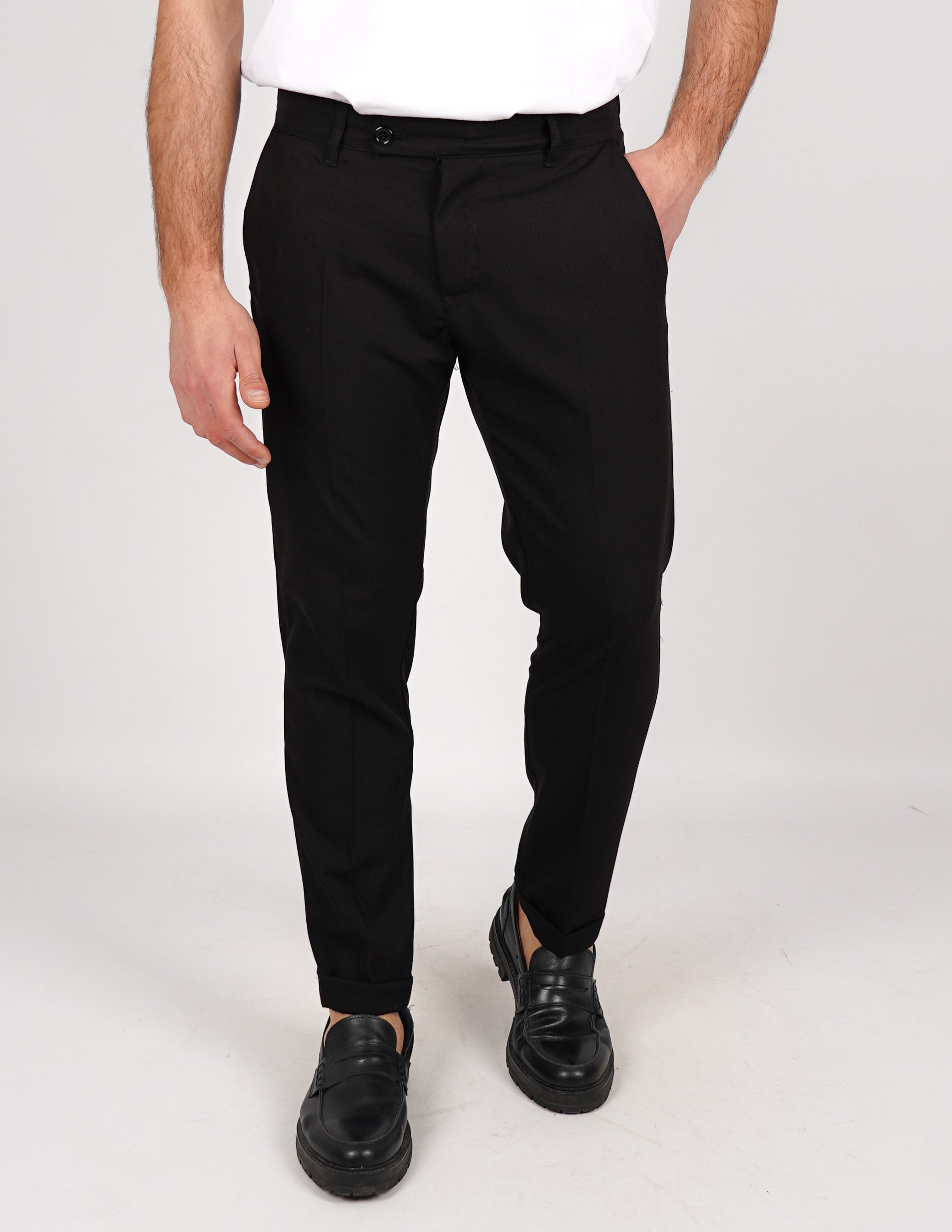 pantalone lungo sartoriale con elastico