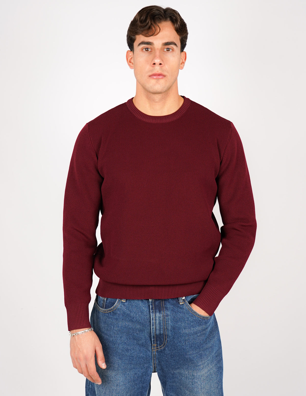 Maglione over D tessuto antipilling