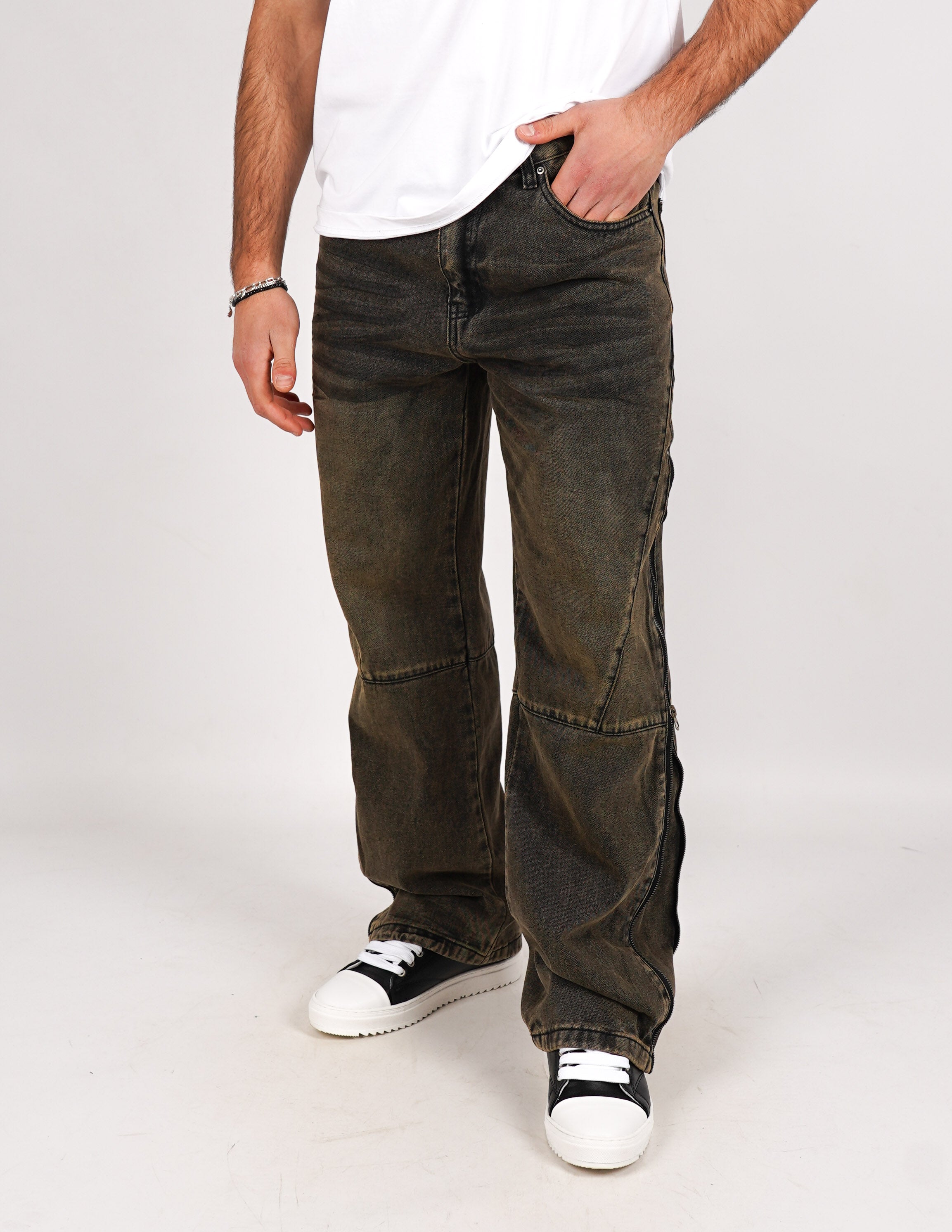 JEANS BAGGY FIT CON ZIP