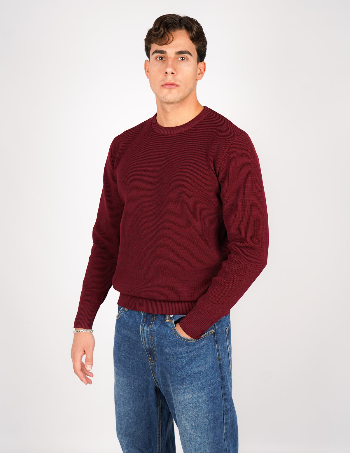 Maglione over D tessuto antipilling