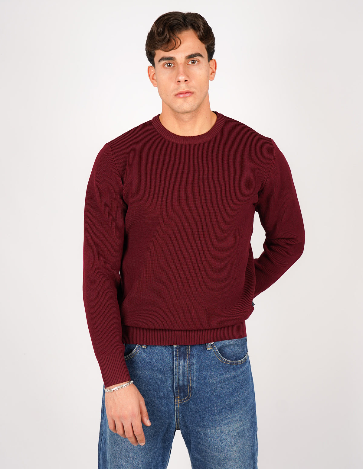Maglione over D tessuto antipilling