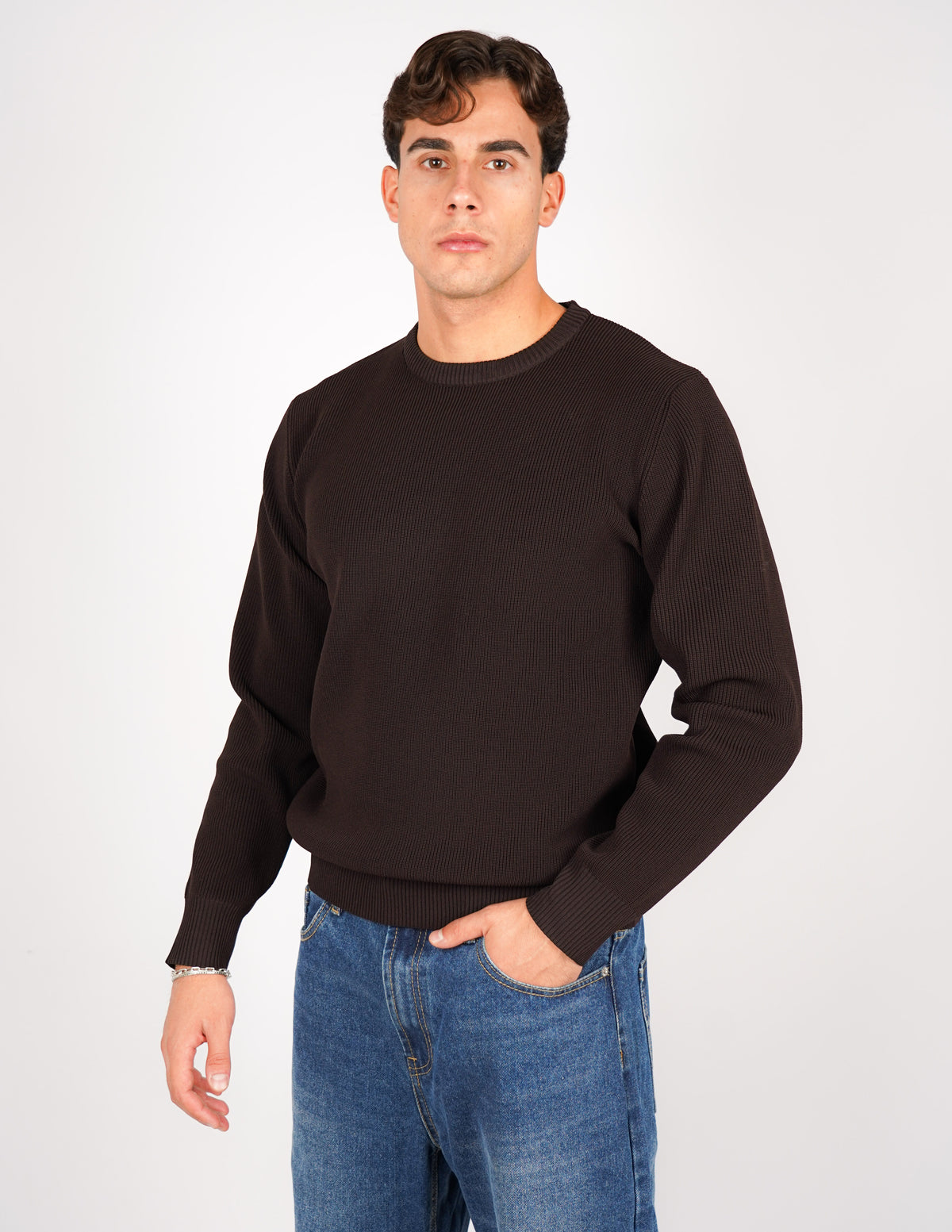 Maglione over D tessuto antipilling