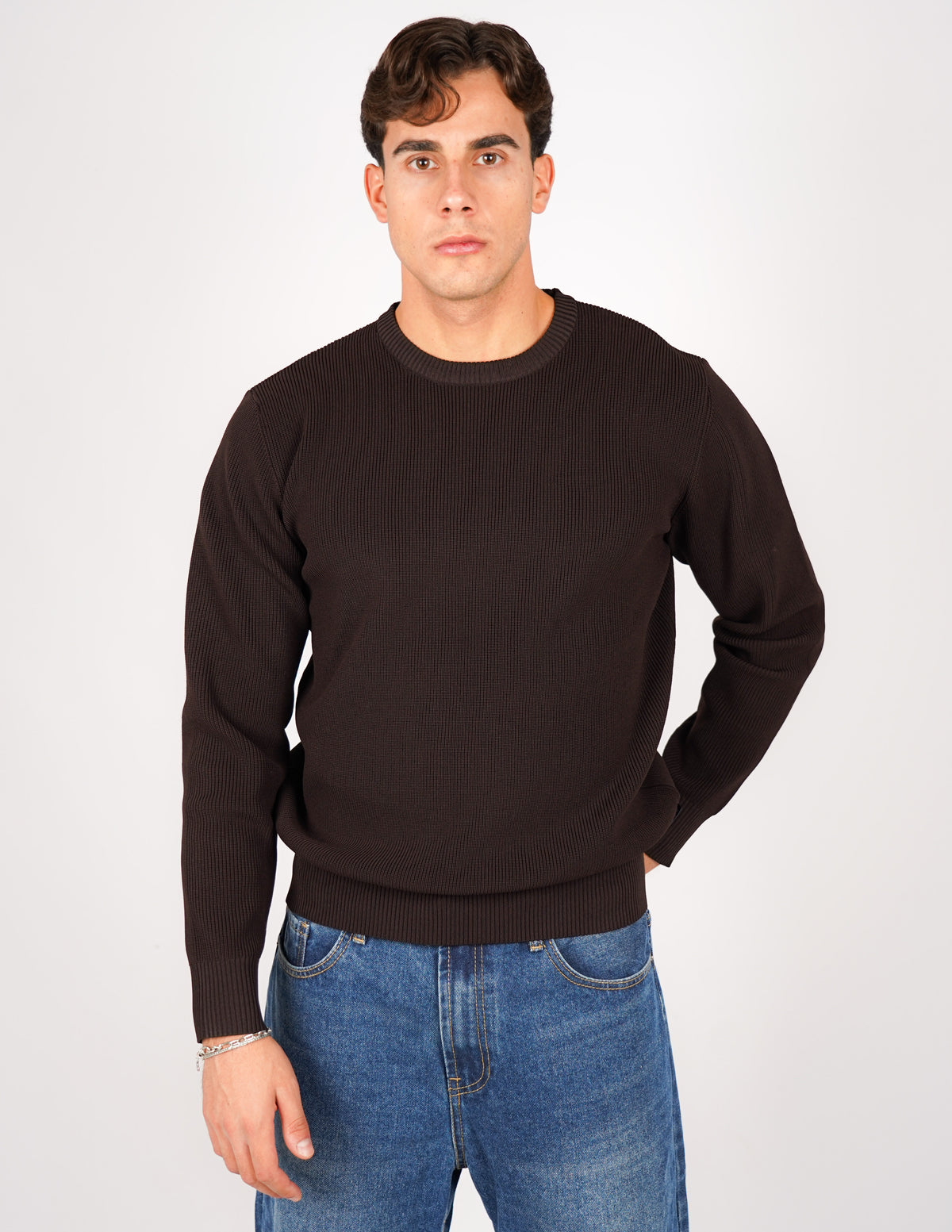 Maglione over D tessuto antipilling