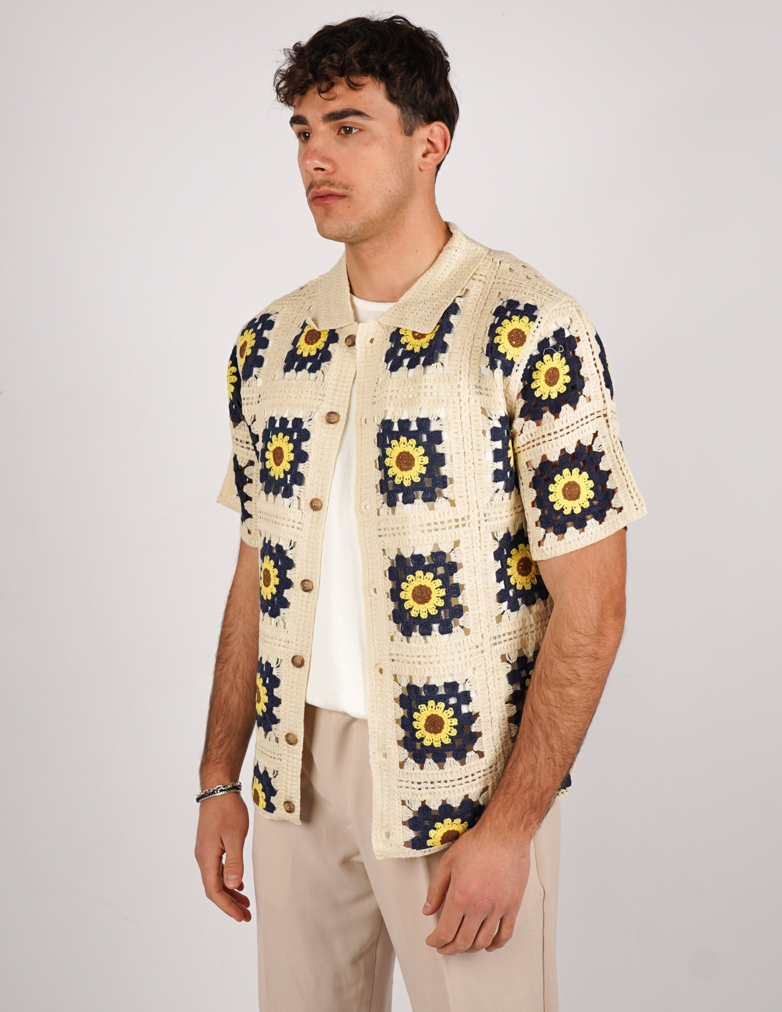 CAMICIA UOMO CROCHET A FANTASIA