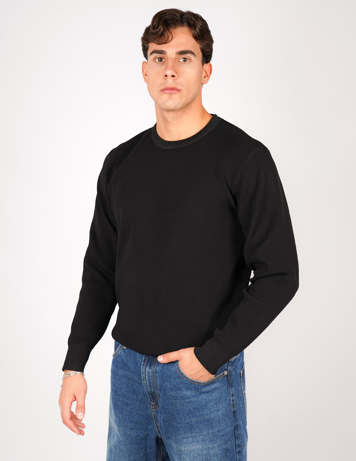 Maglione over D tessuto antipilling