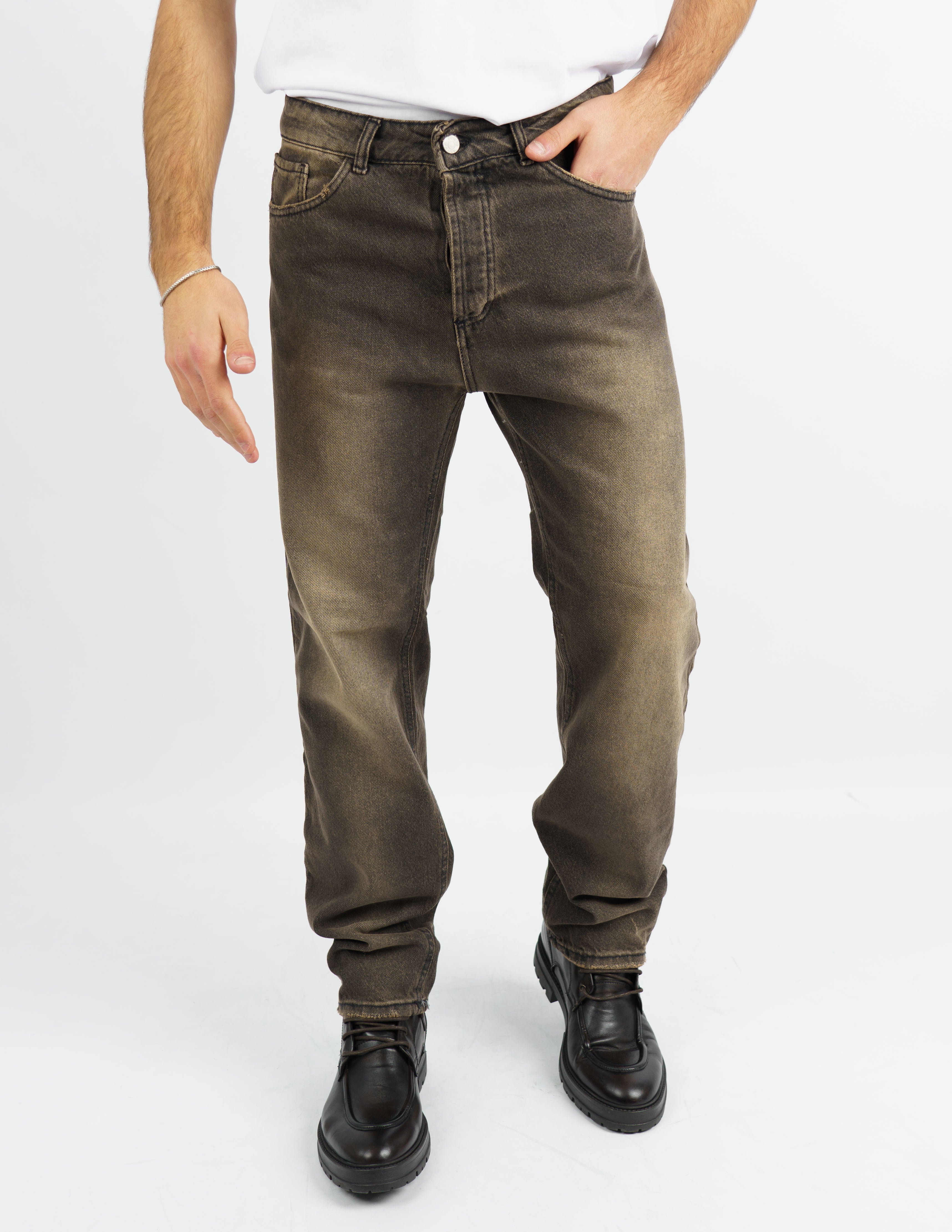 jeans relaxed fit grigio sabbiato