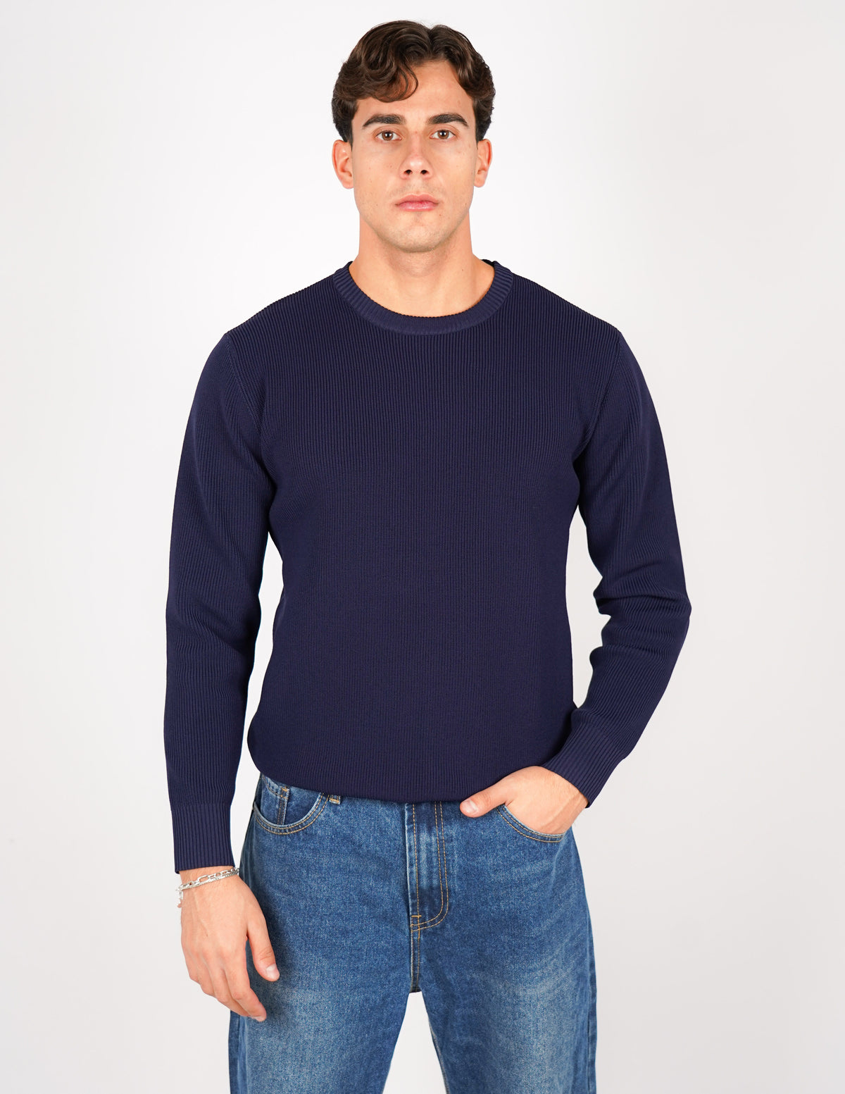 Maglione over D tessuto antipilling