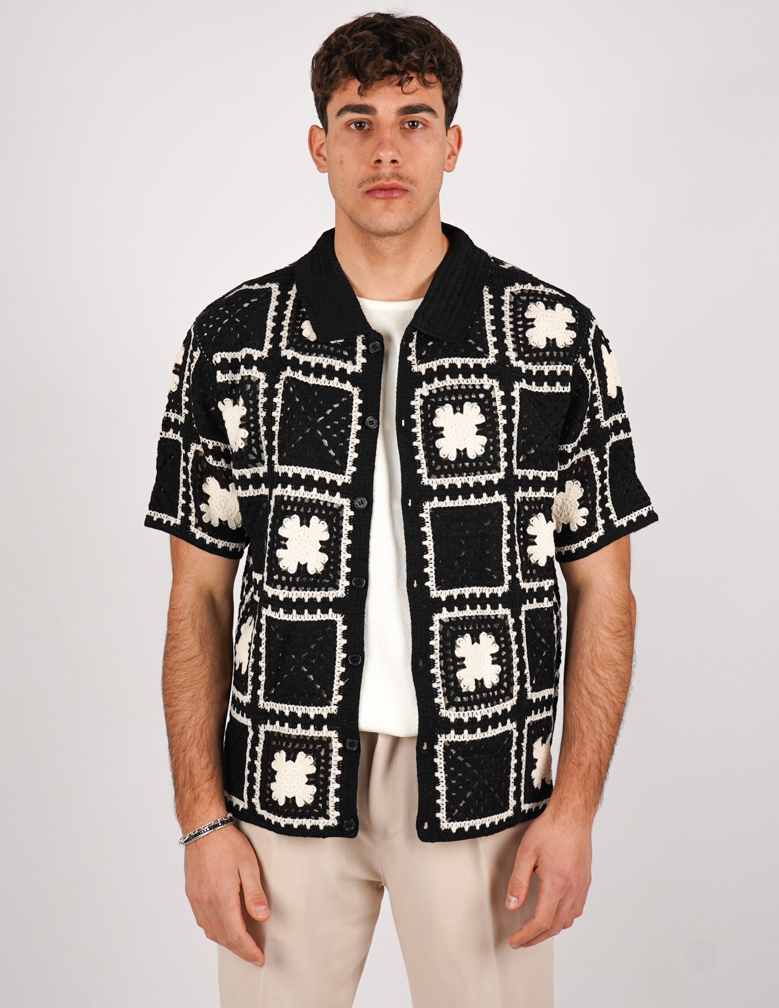 CAMICIA UOMO CROCHET A FANTASIA