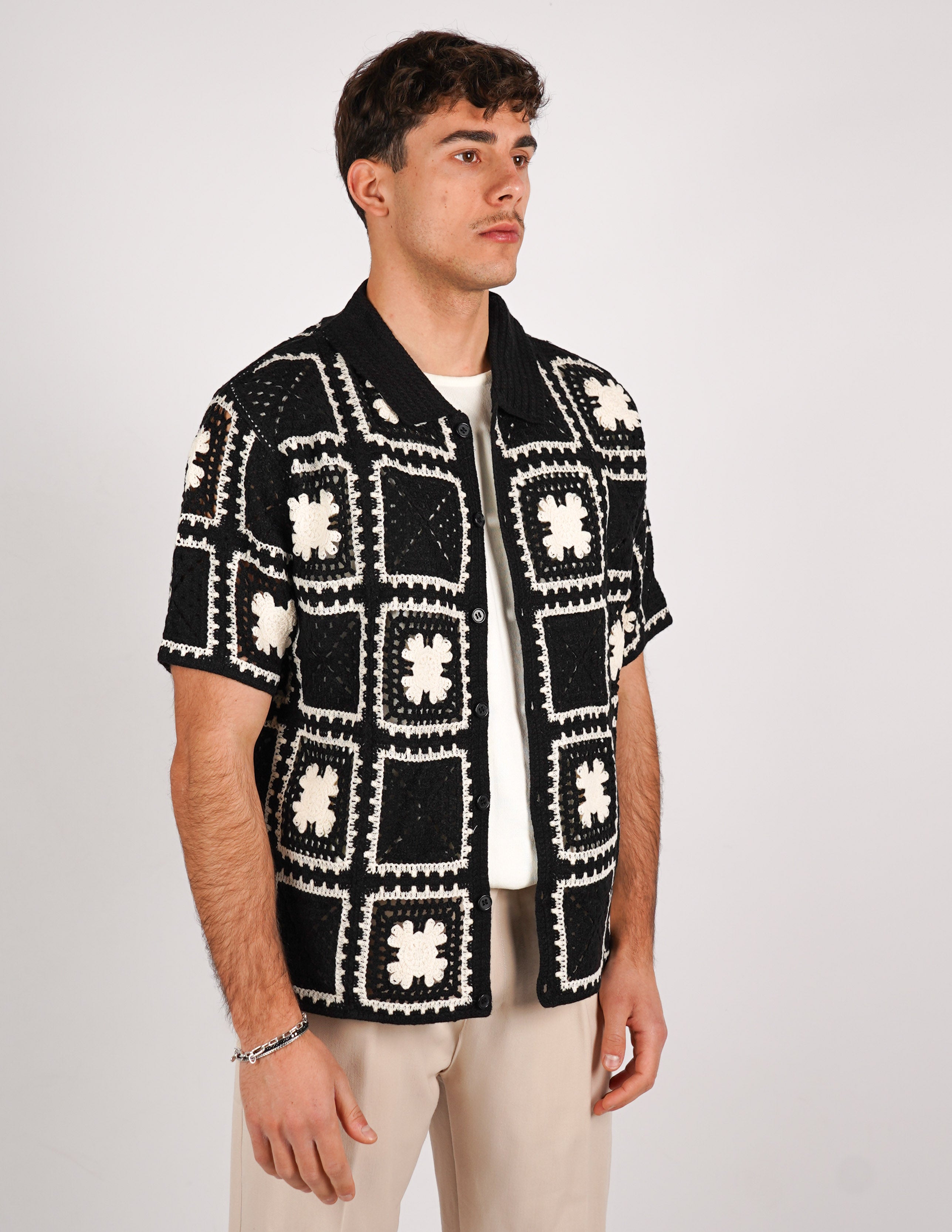 CAMICIA UOMO CROCHET A FANTASIA