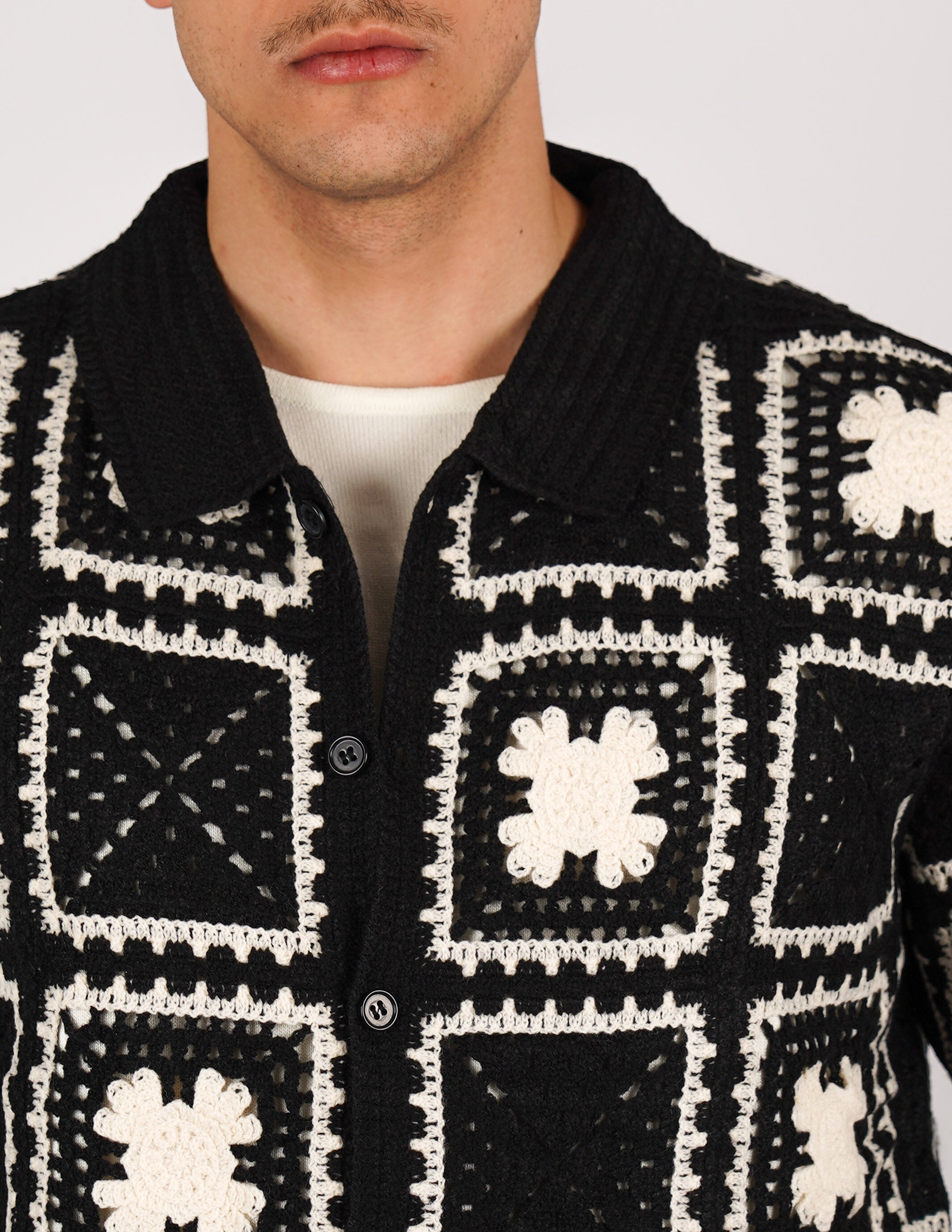 CAMICIA UOMO CROCHET A FANTASIA