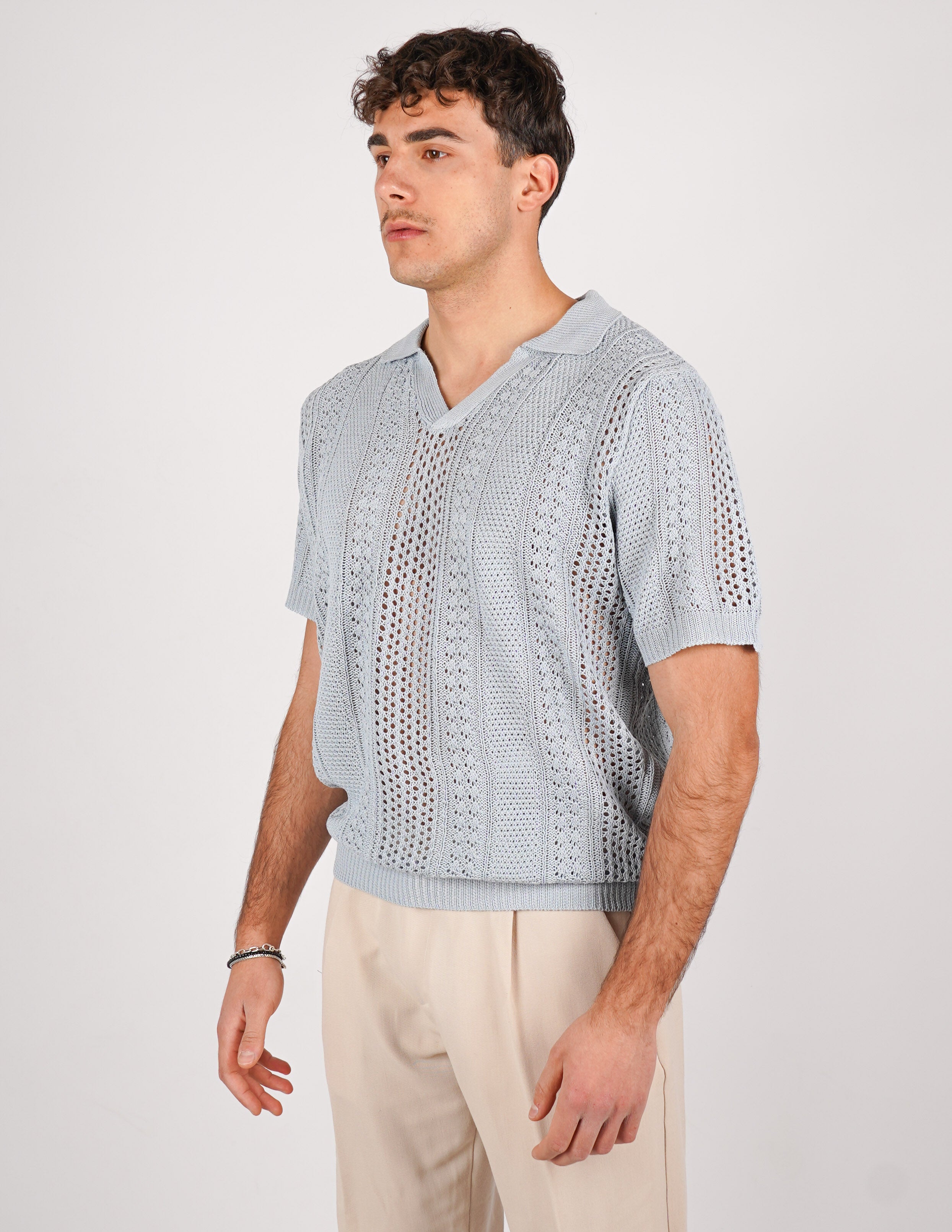 POLO CROCHET SENZA BOTTONI