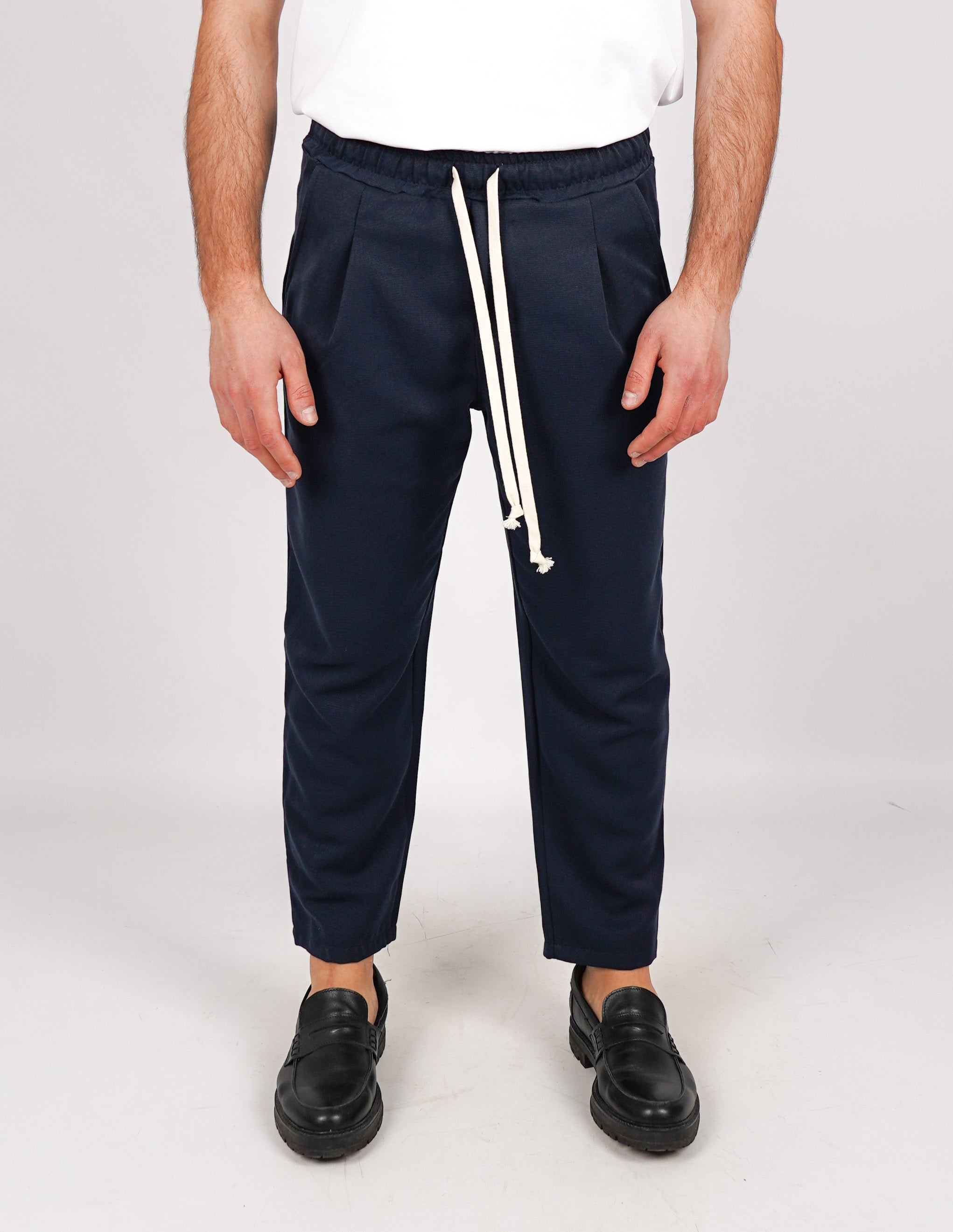 jogger con laccio tinta unita