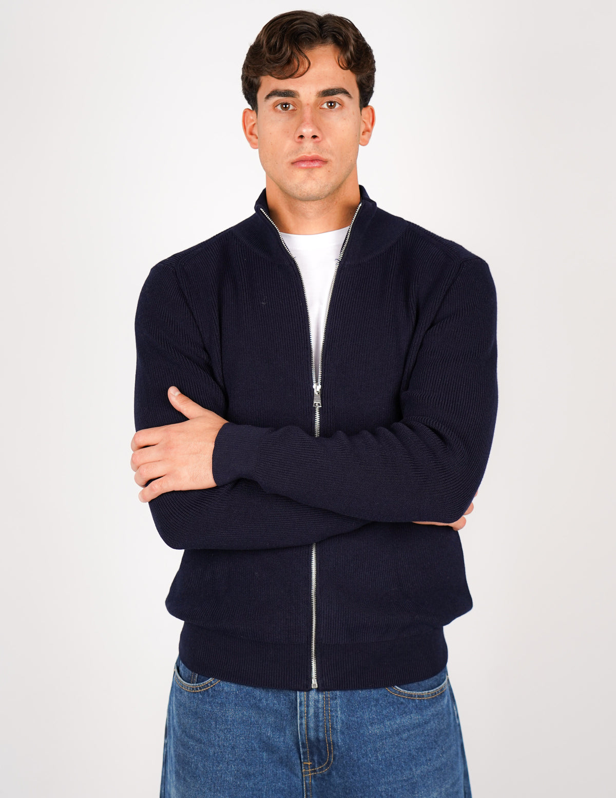 PULLOVER MANICA LUNGA CON ZIP
