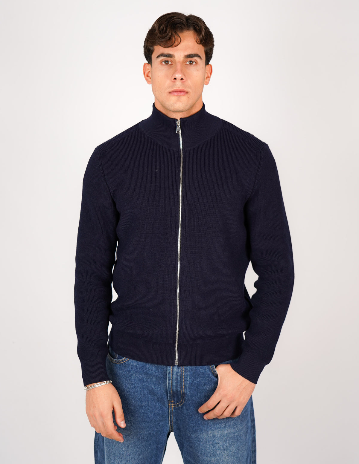 PULLOVER MANICA LUNGA CON ZIP