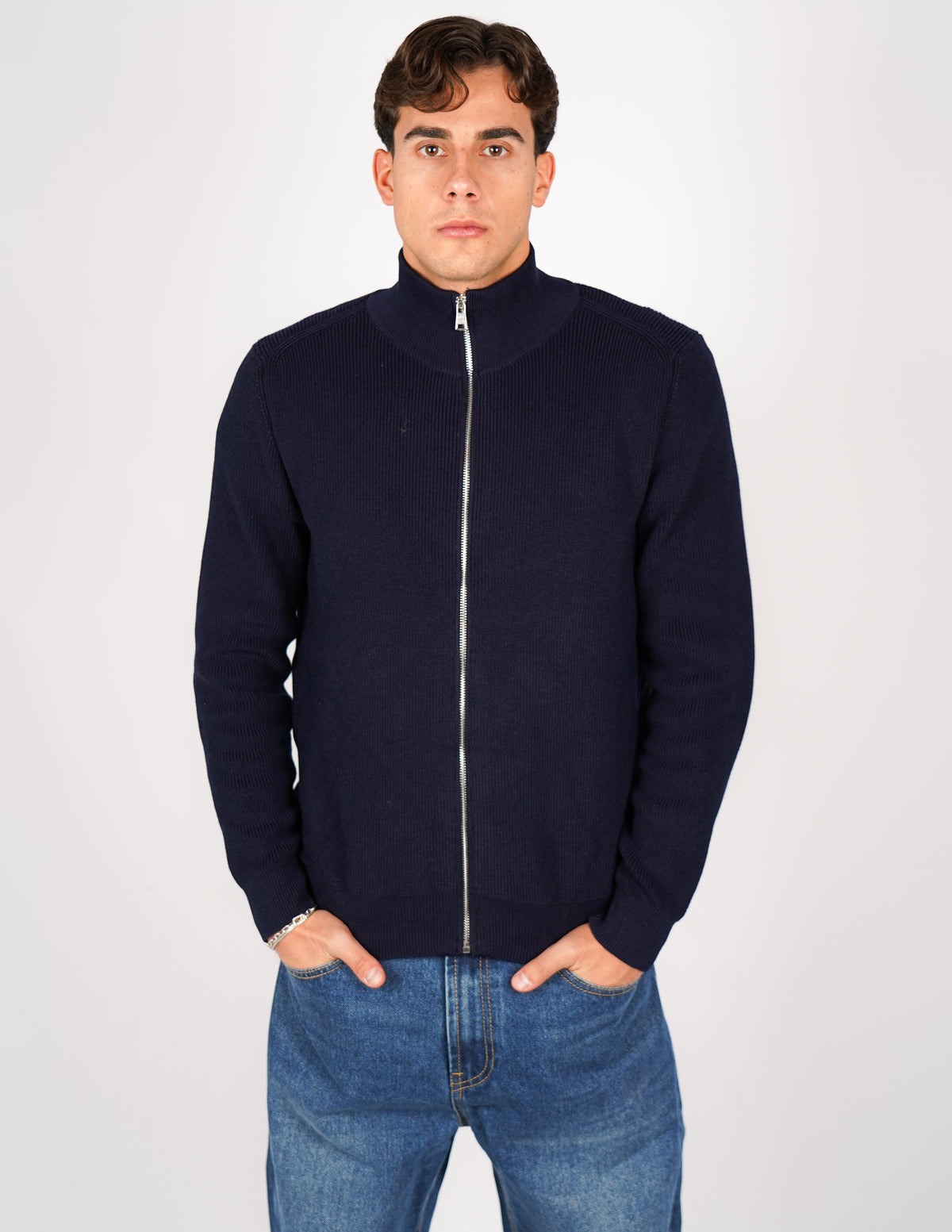 PULLOVER MANICA LUNGA CON ZIP