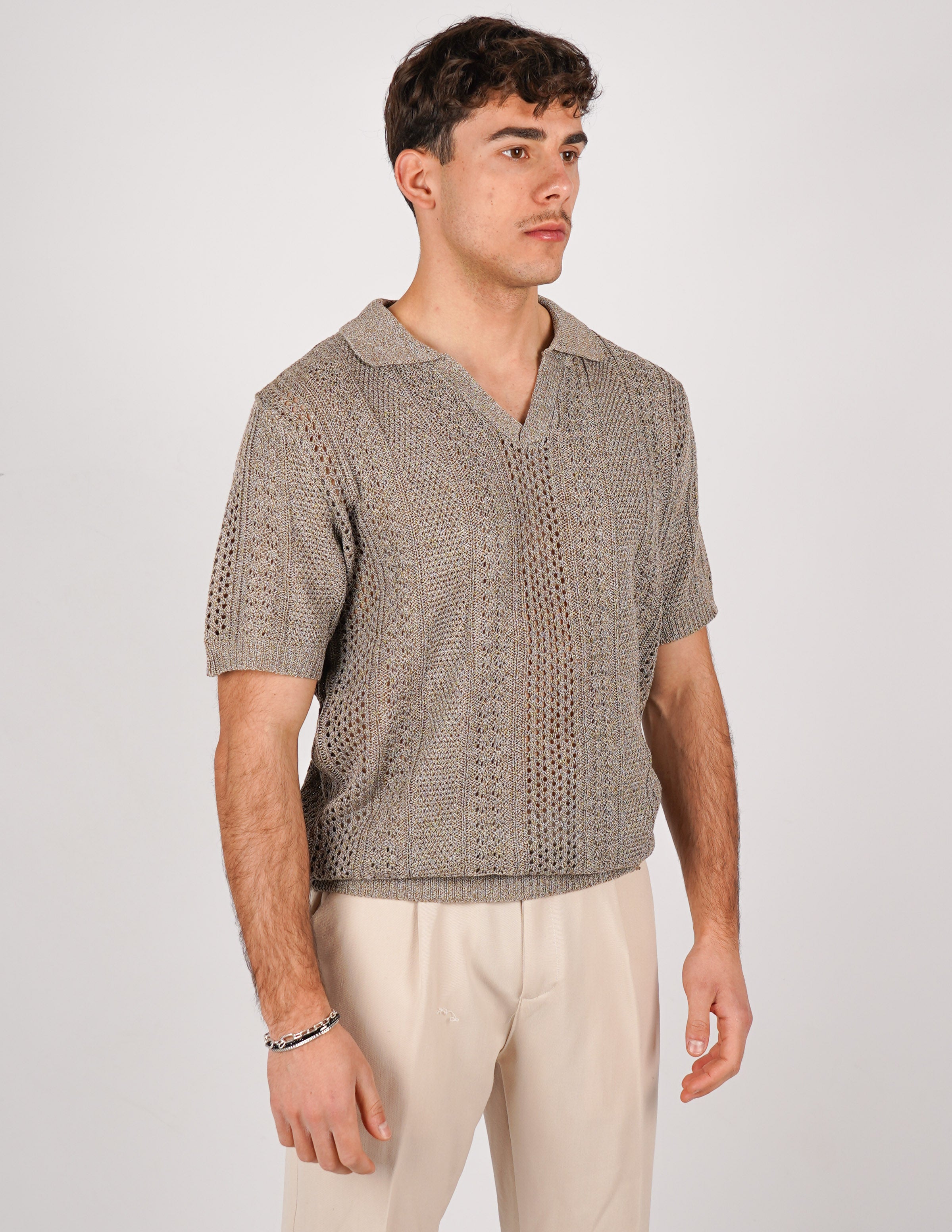 POLO CROCHET SENZA BOTTONI