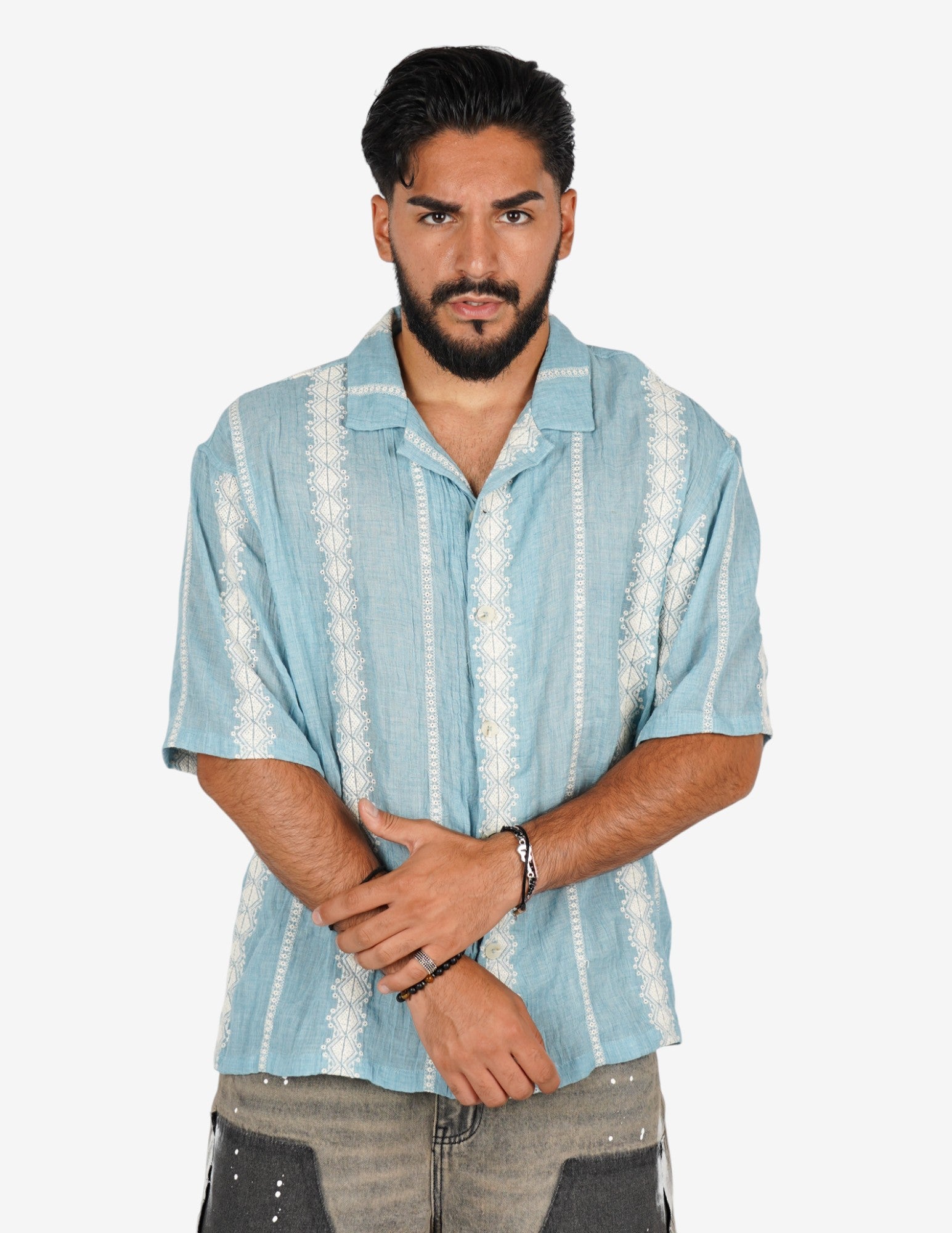 Camicia strutturata manica corta