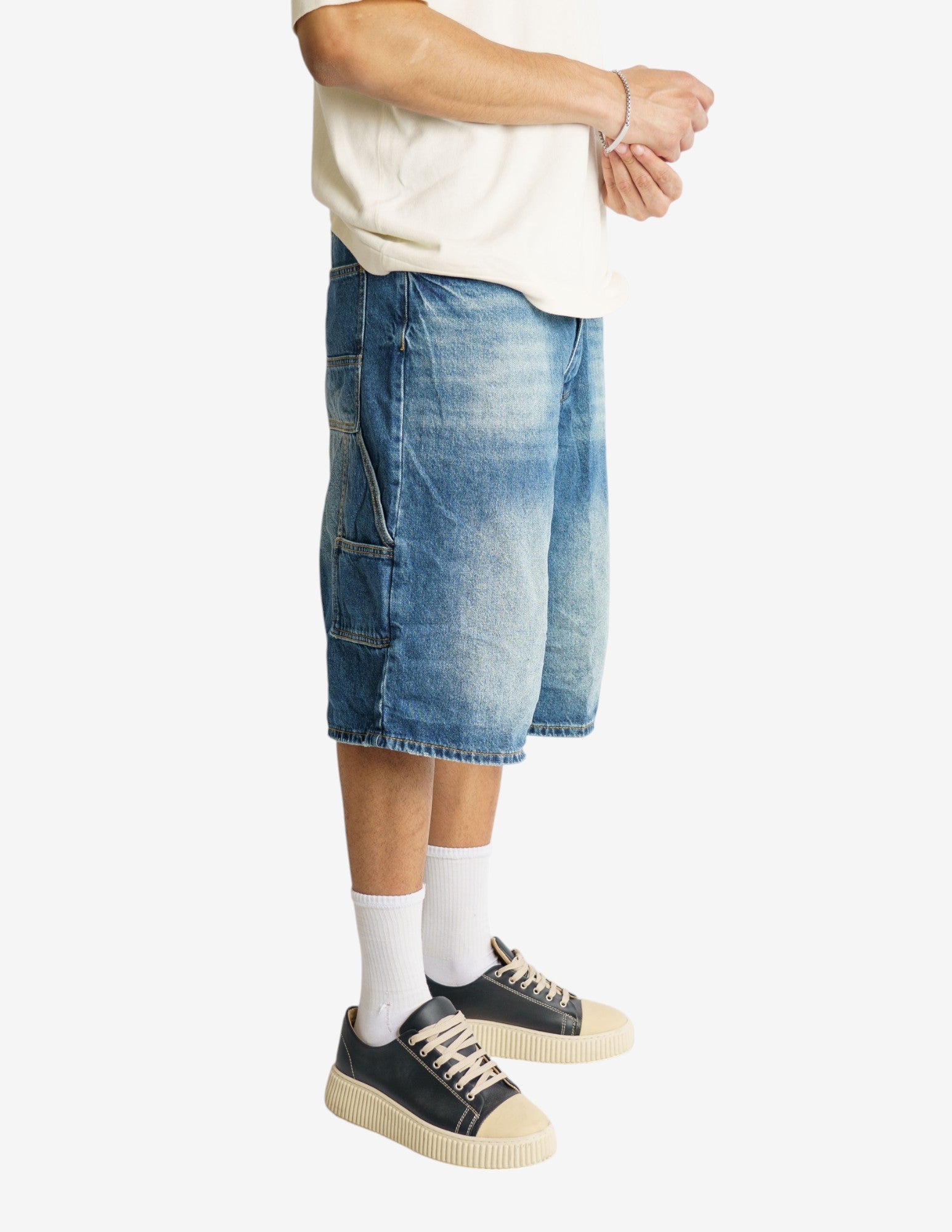 bermuda in denim baggy fit