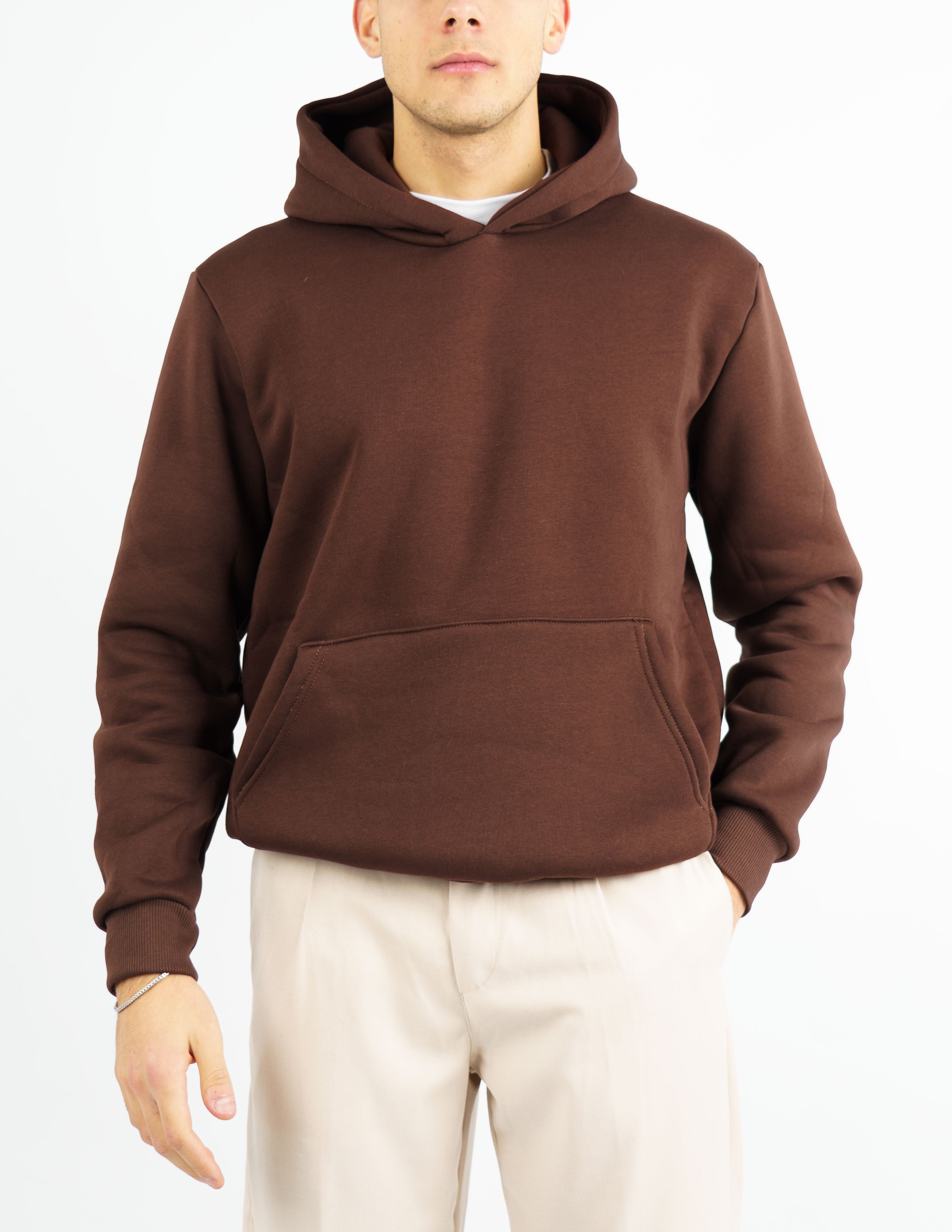 felpa con cappuccio basic fit