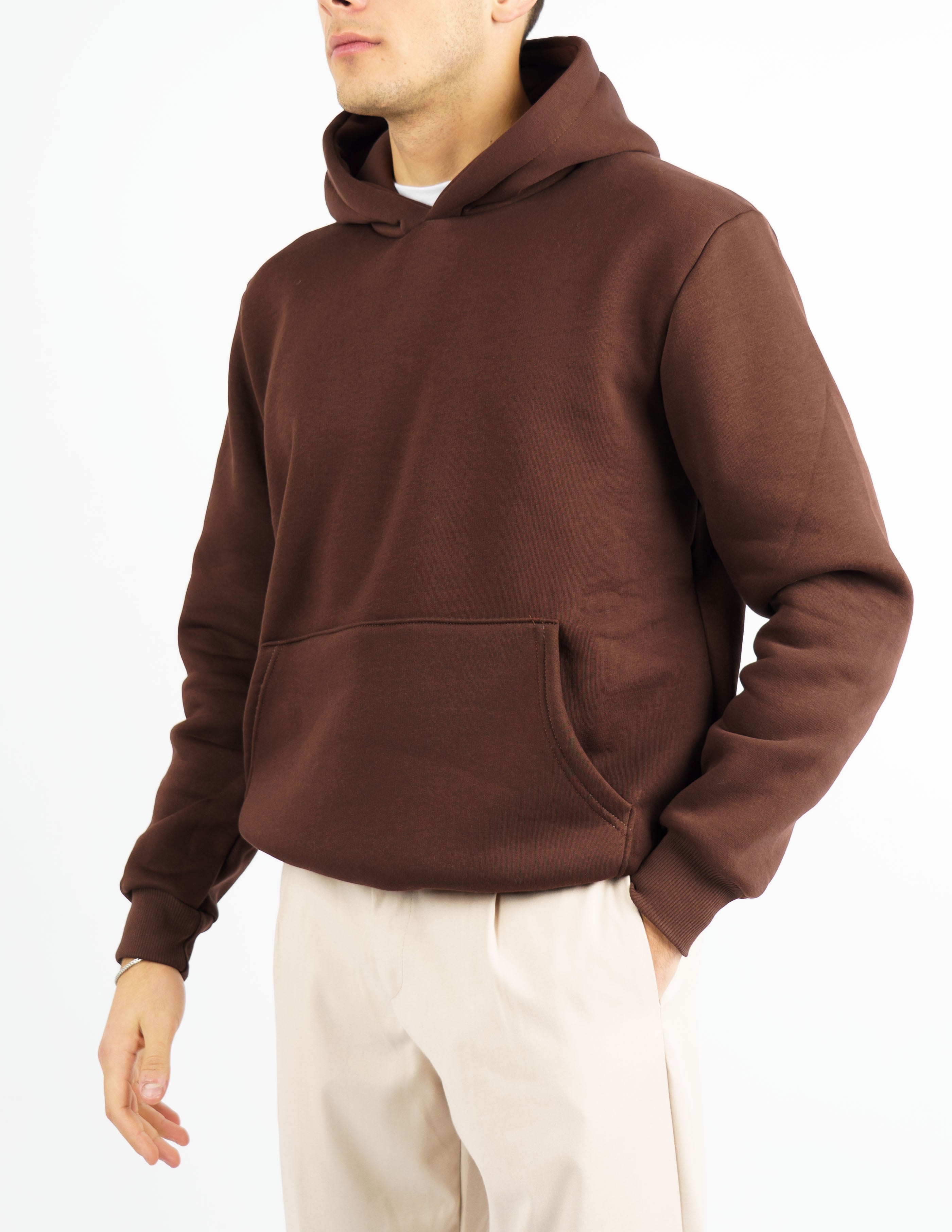 felpa con cappuccio basic fit