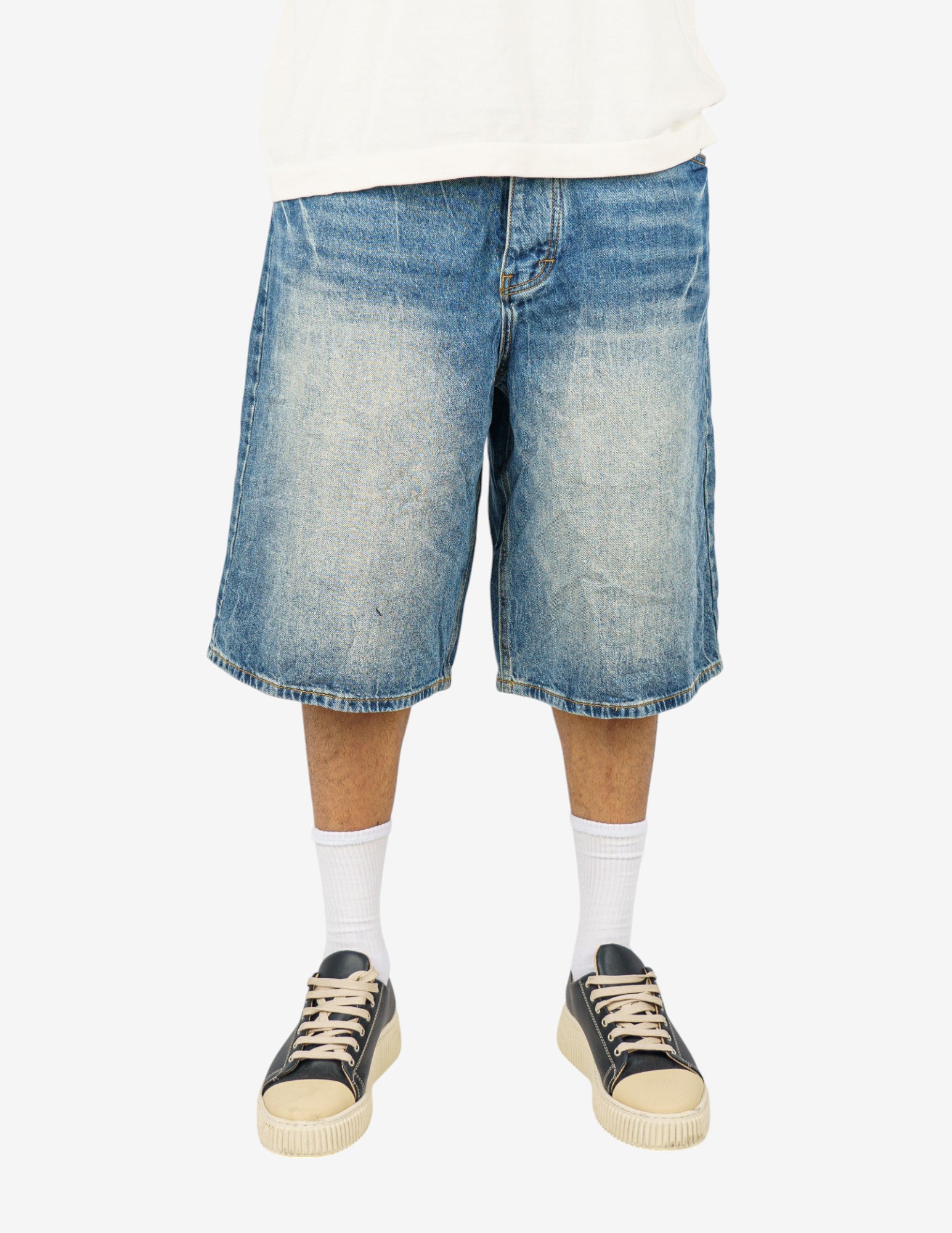 bermuda in denim baggy fit