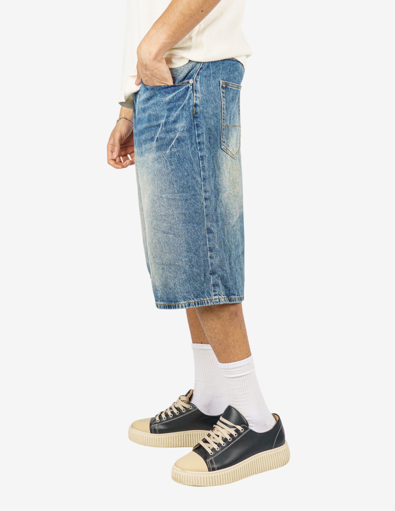 bermuda in denim baggy fit
