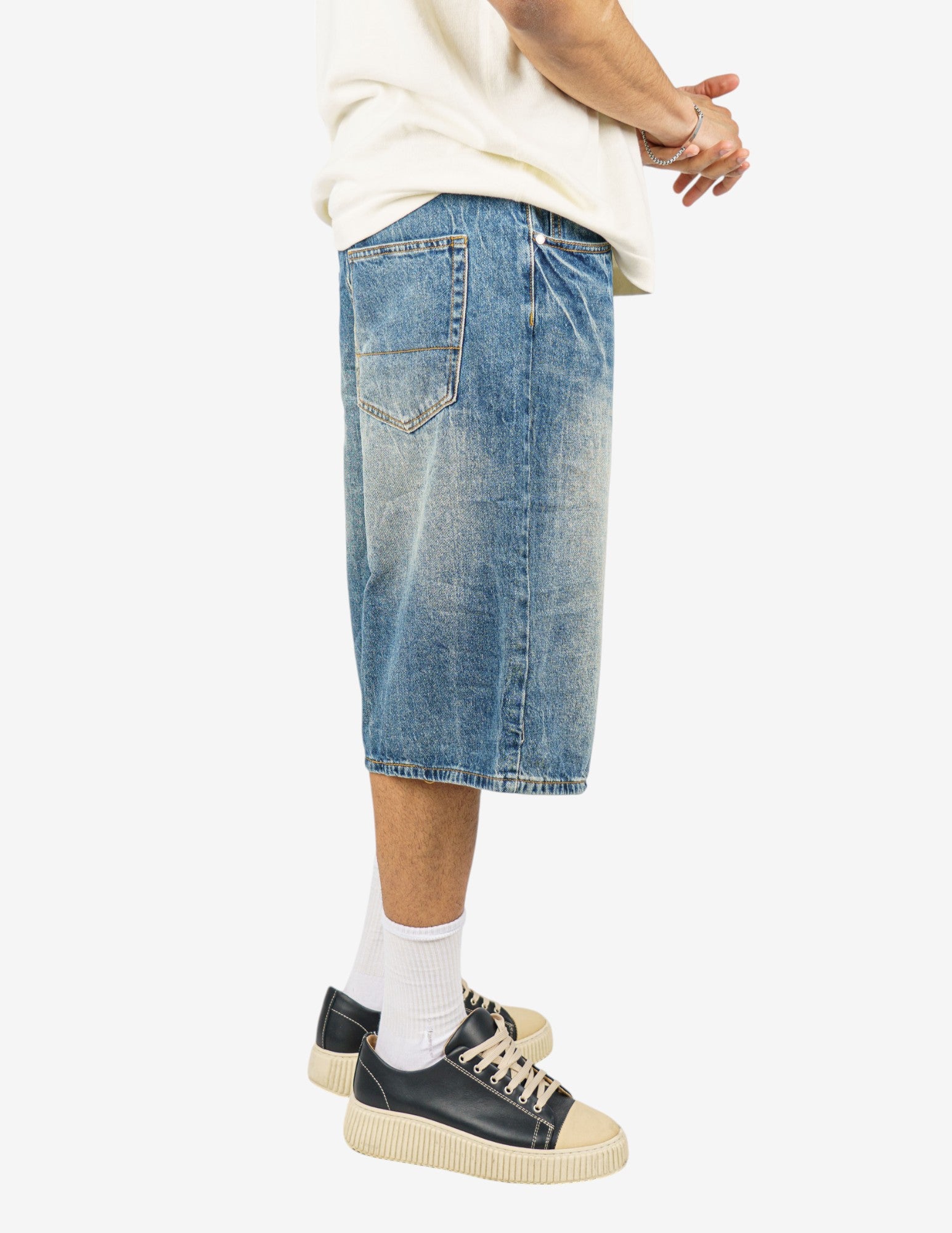 bermuda in denim baggy fit