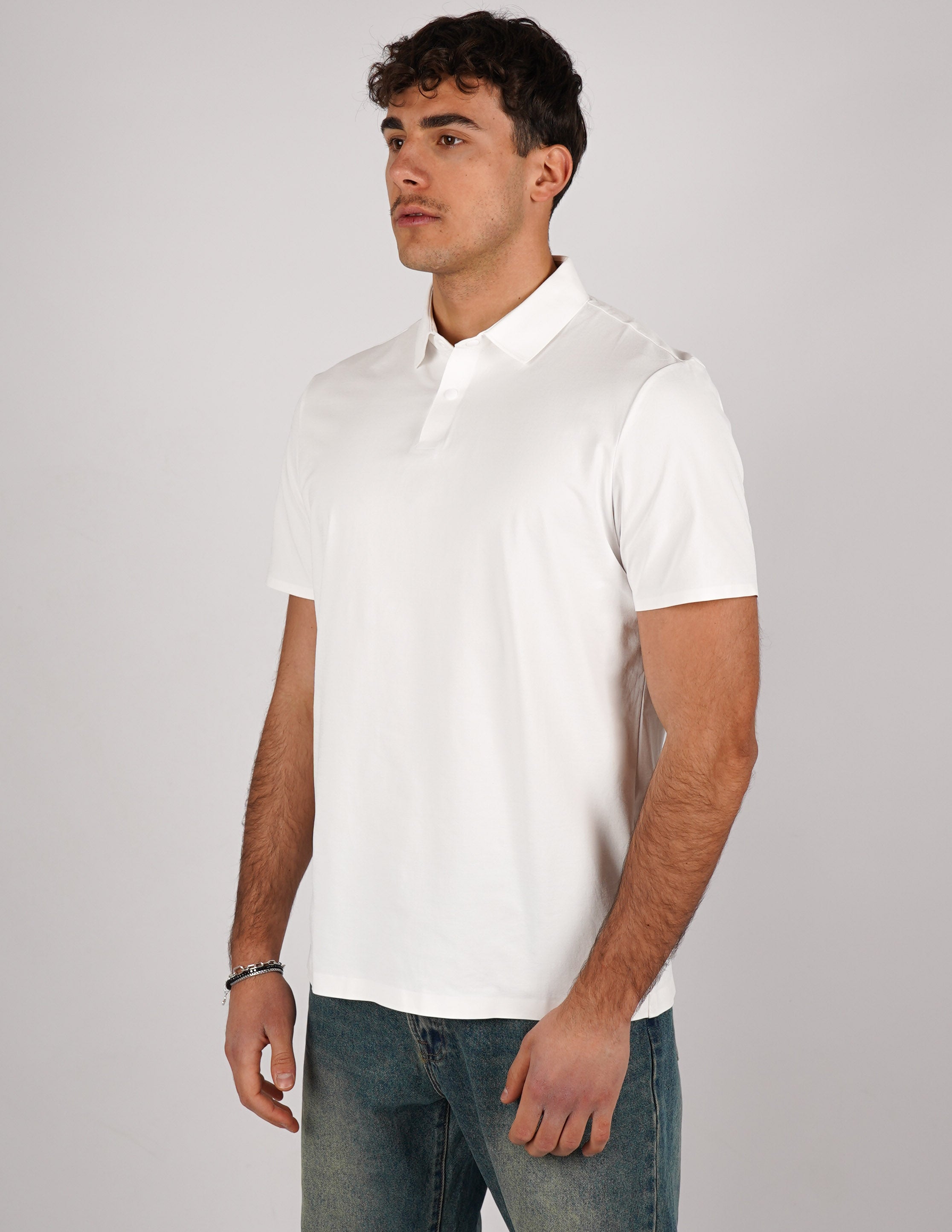 polo in cotone tinta unita