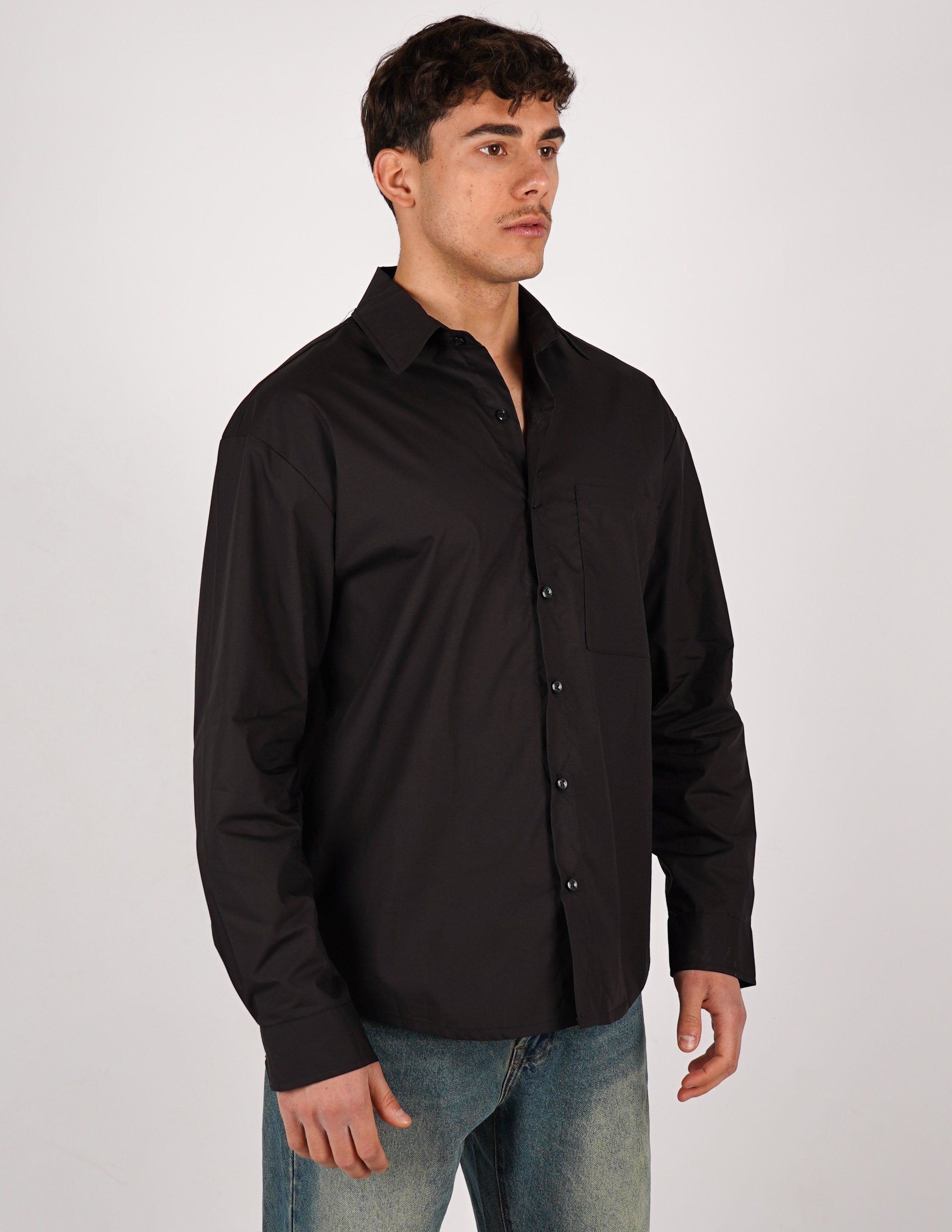 camicia oversize in cotone