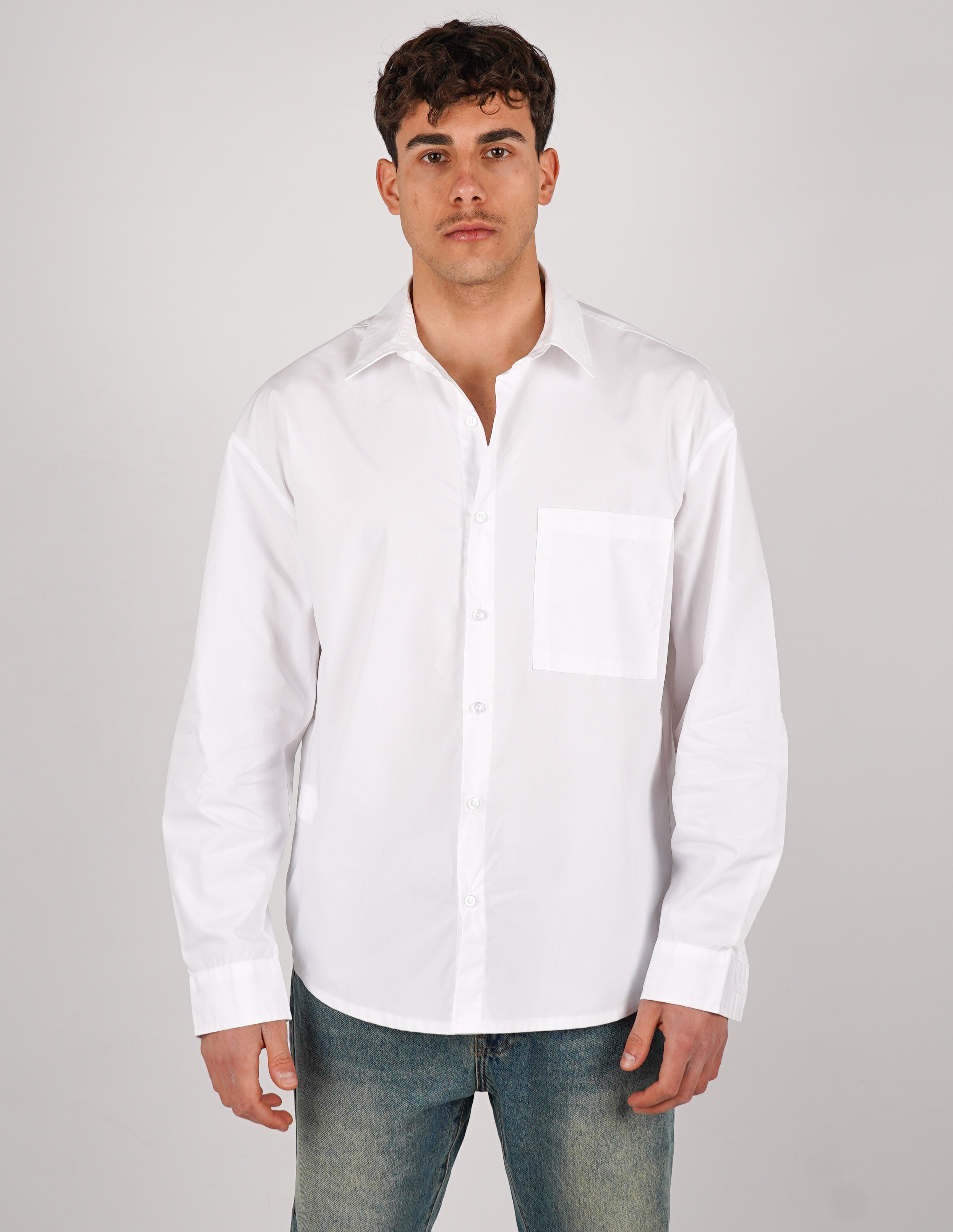 camicia oversize in cotone