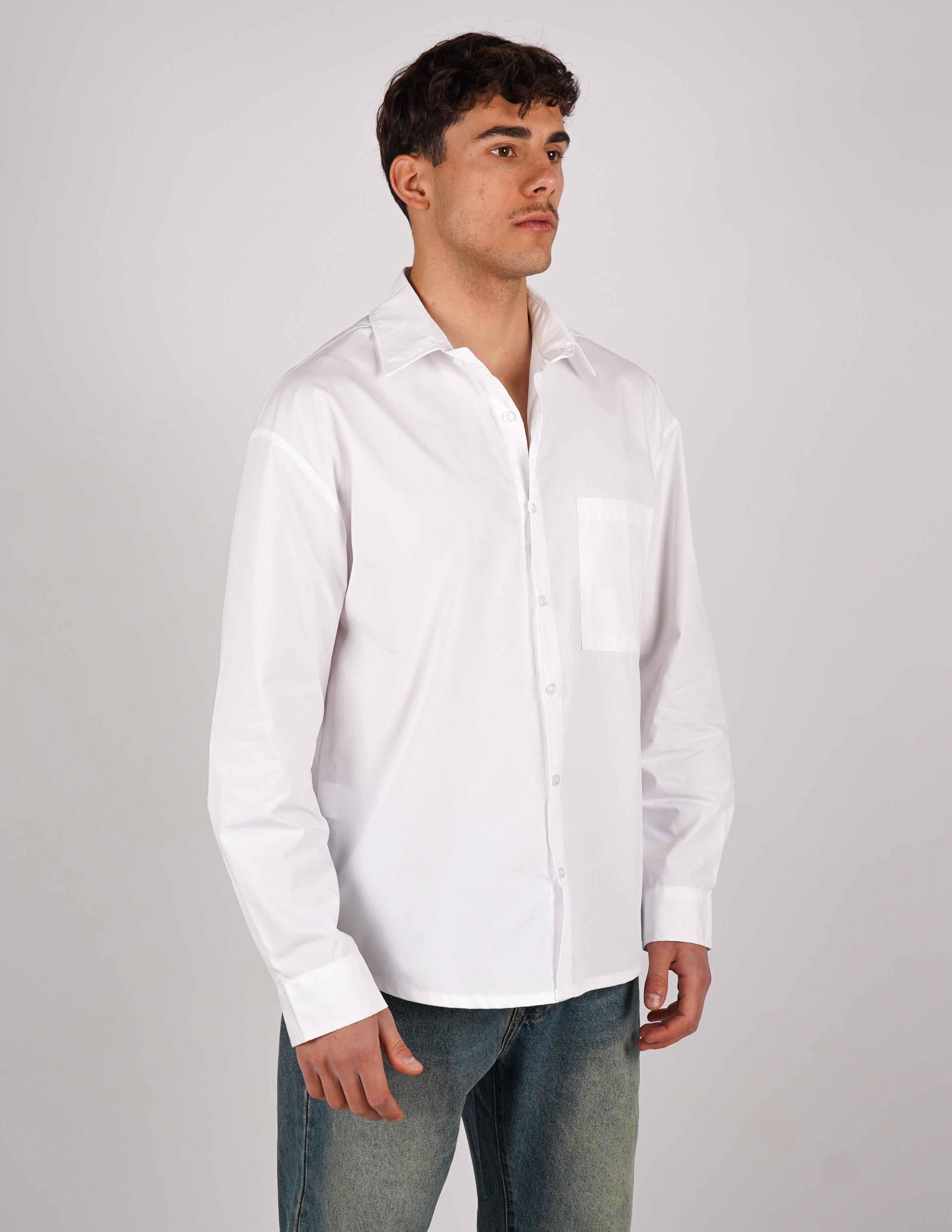 camicia oversize in cotone