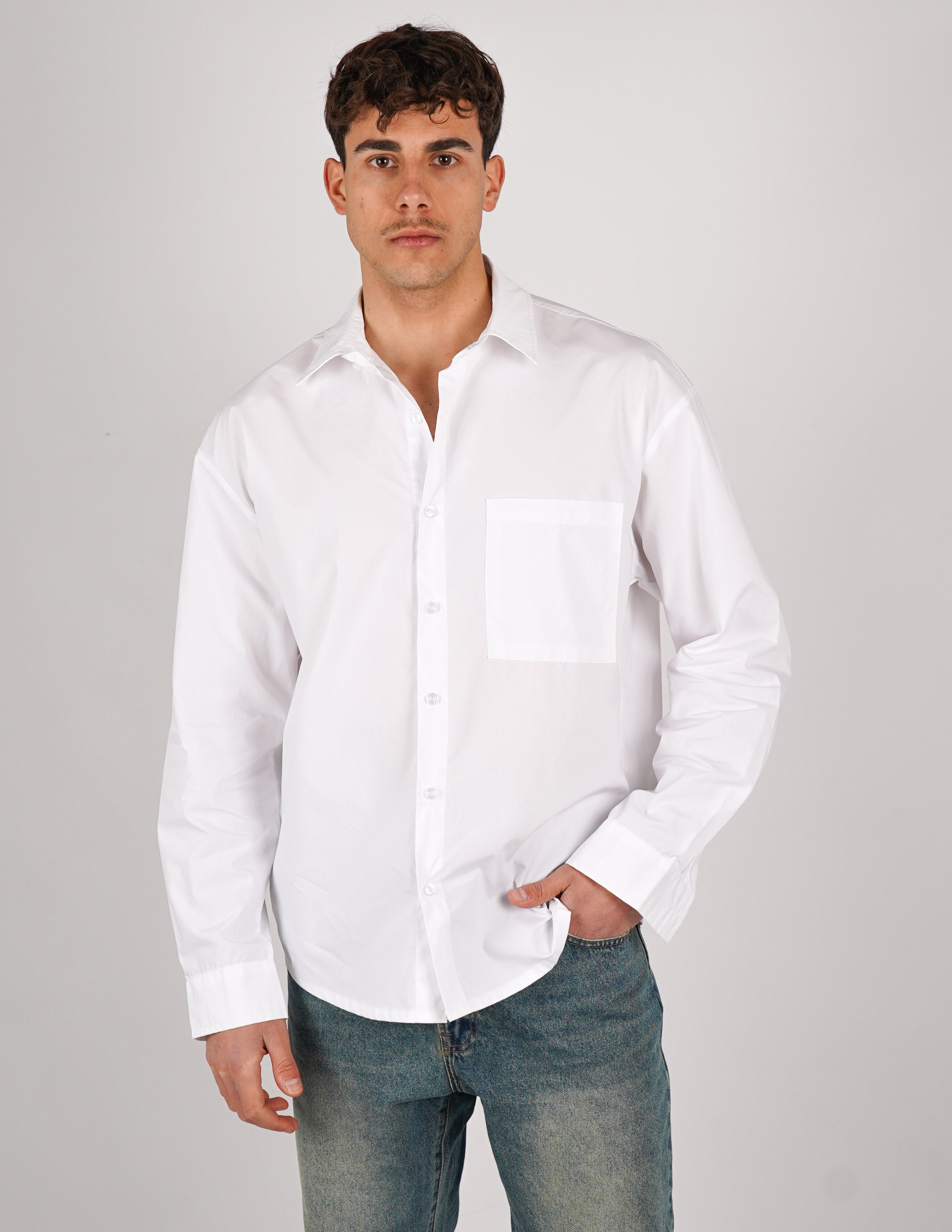 camicia oversize in cotone