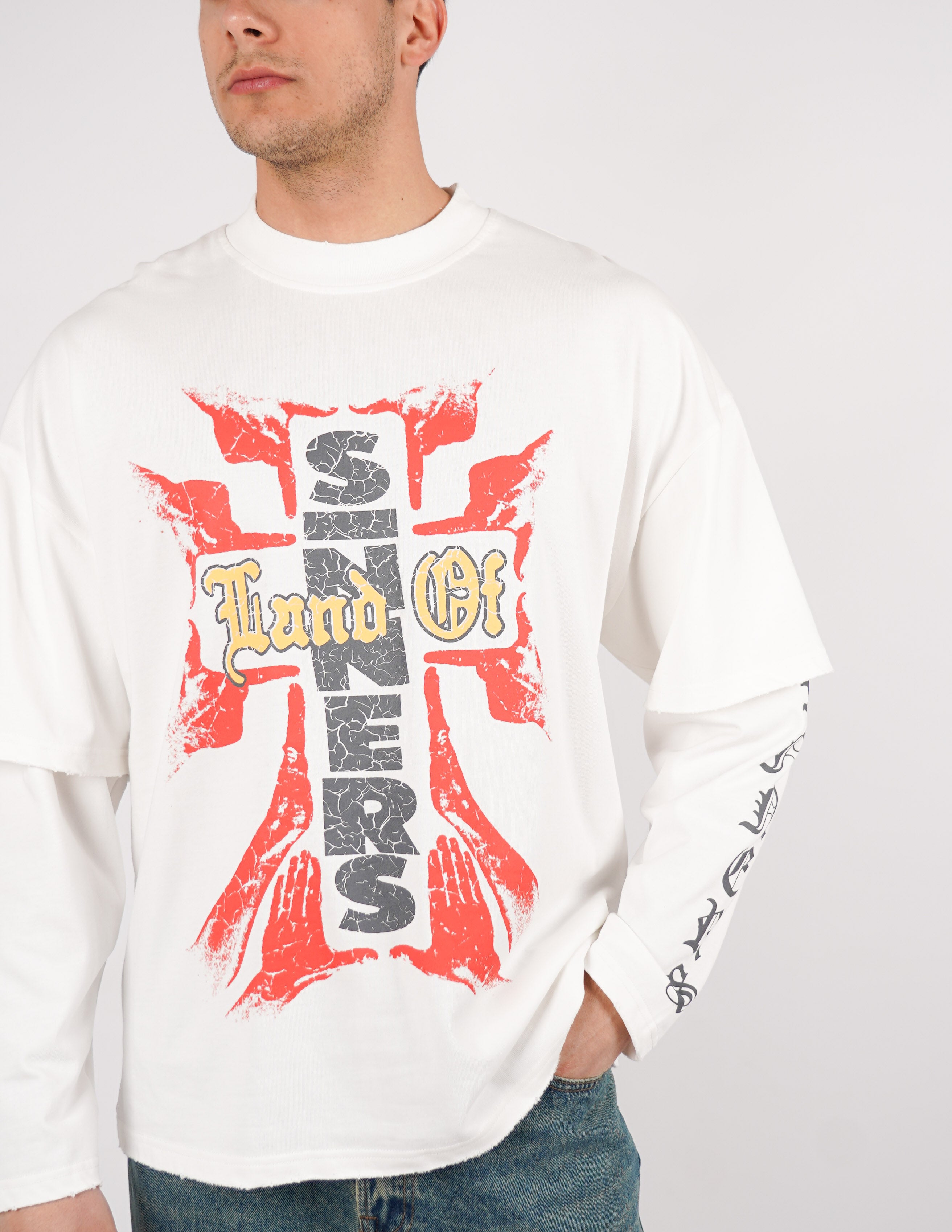 t-shirt long sleeve con stampa