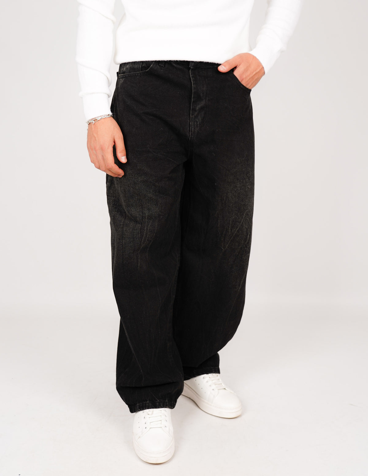 JEANS UOMO TINTA UNITA BAGGY