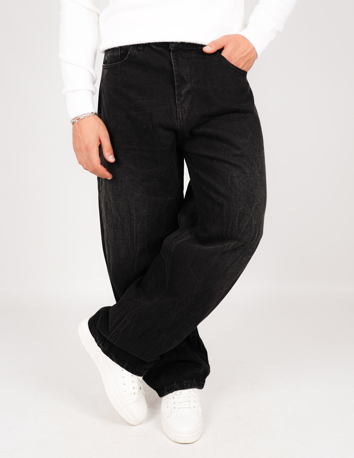 JEANS UOMO TINTA UNITA BAGGY