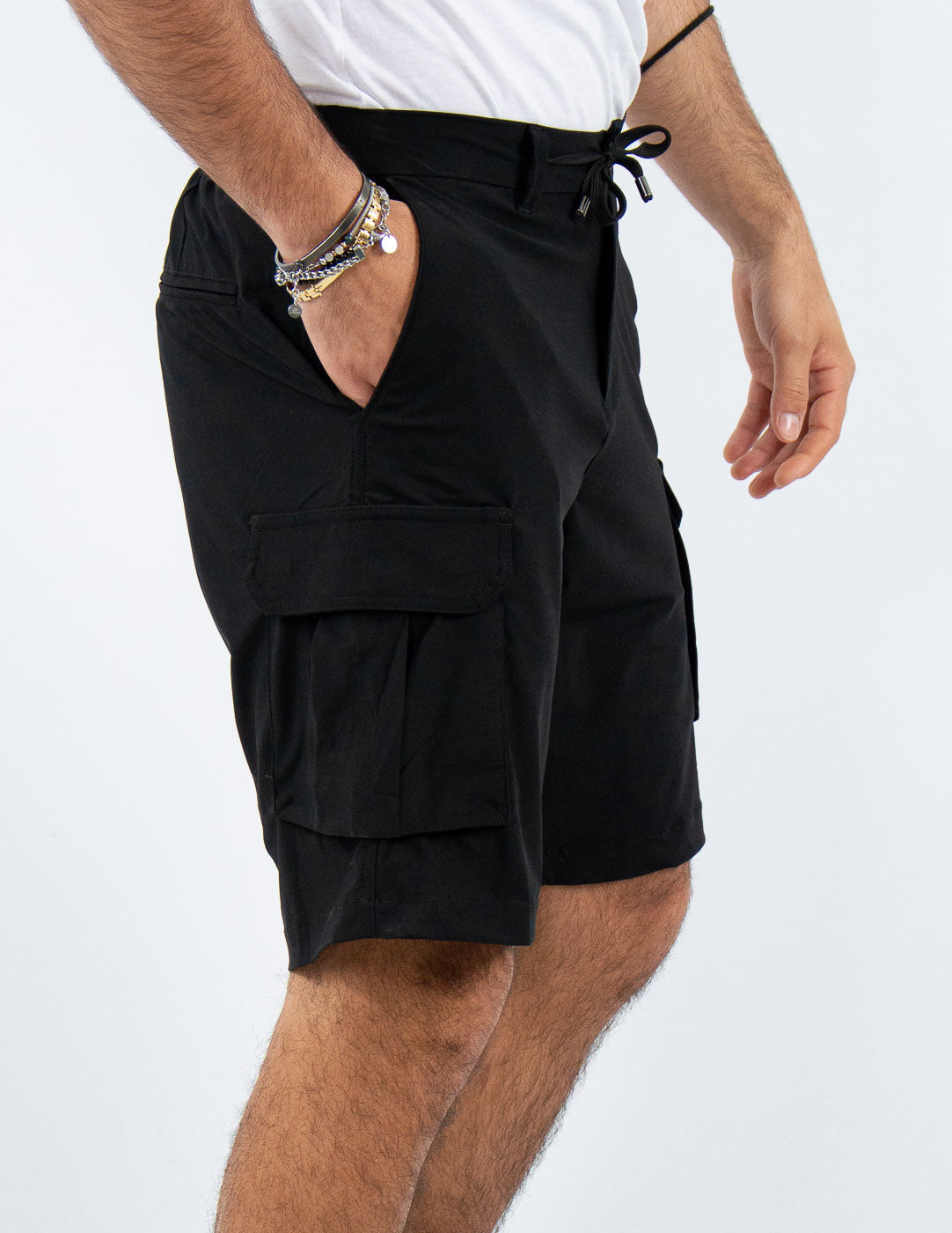 bermuda cargo tessuto extra light "no stiro"