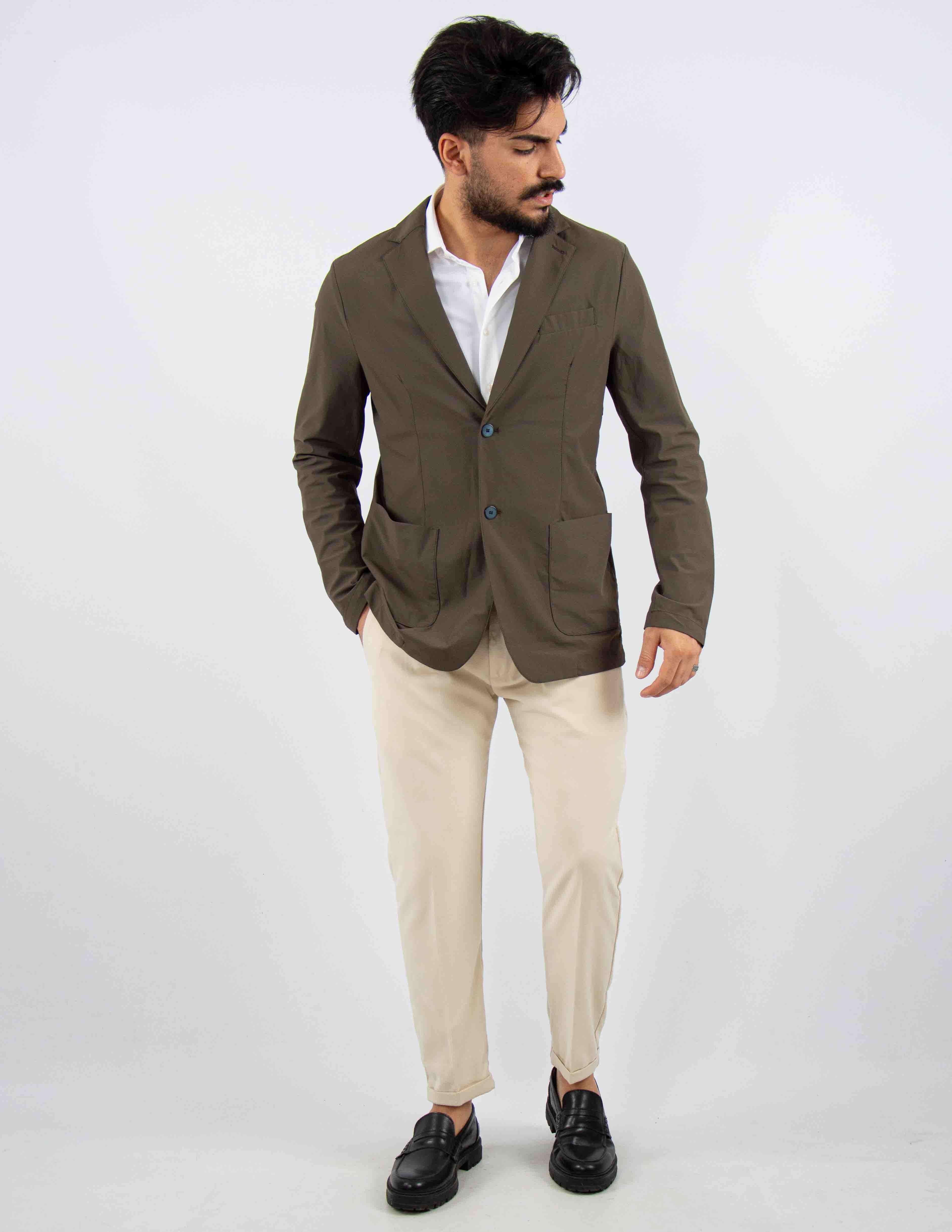 GIACCA UOMO MONOPETTO EXTRA LIGHT "NO STIRO"