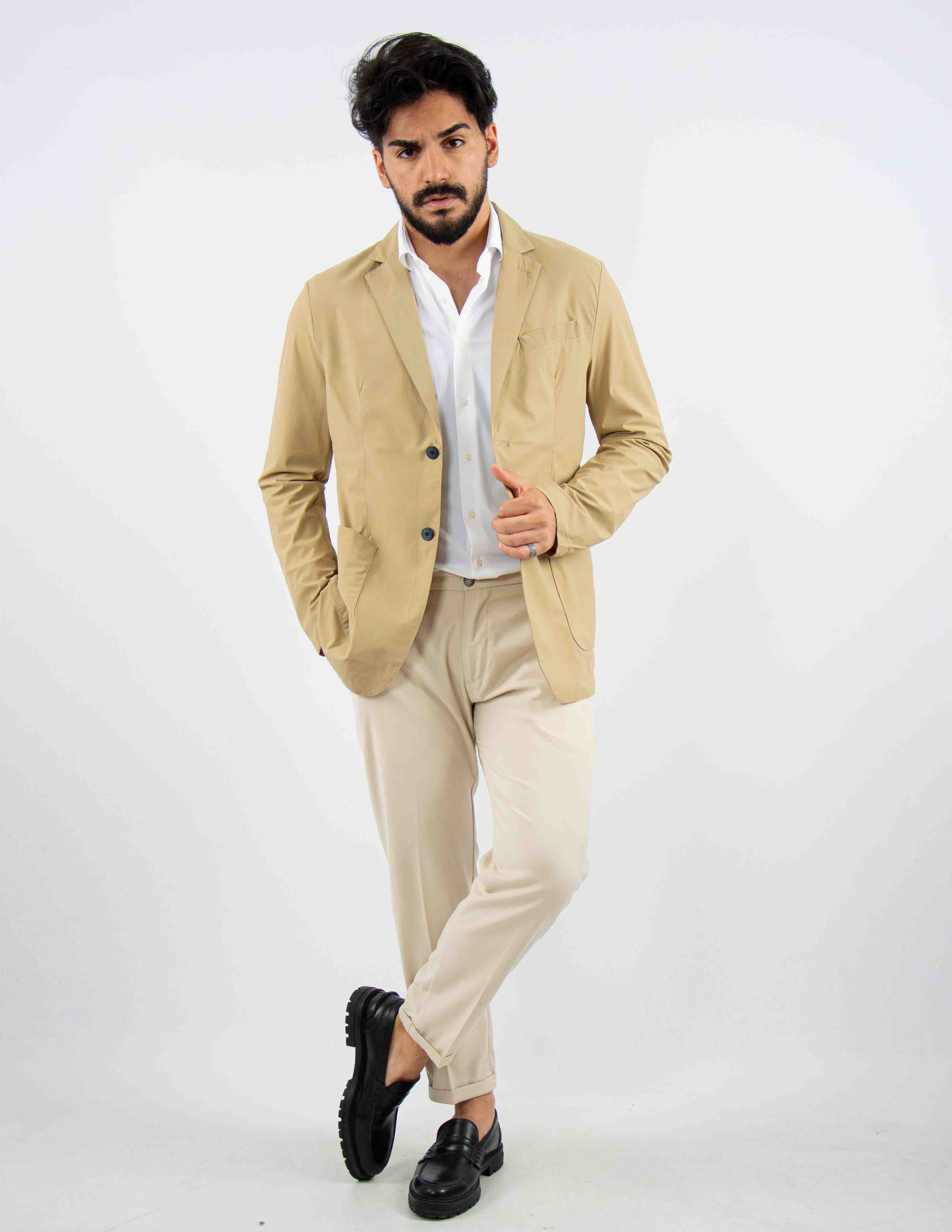 GIACCA UOMO MONOPETTO EXTRA LIGHT "NO STIRO"