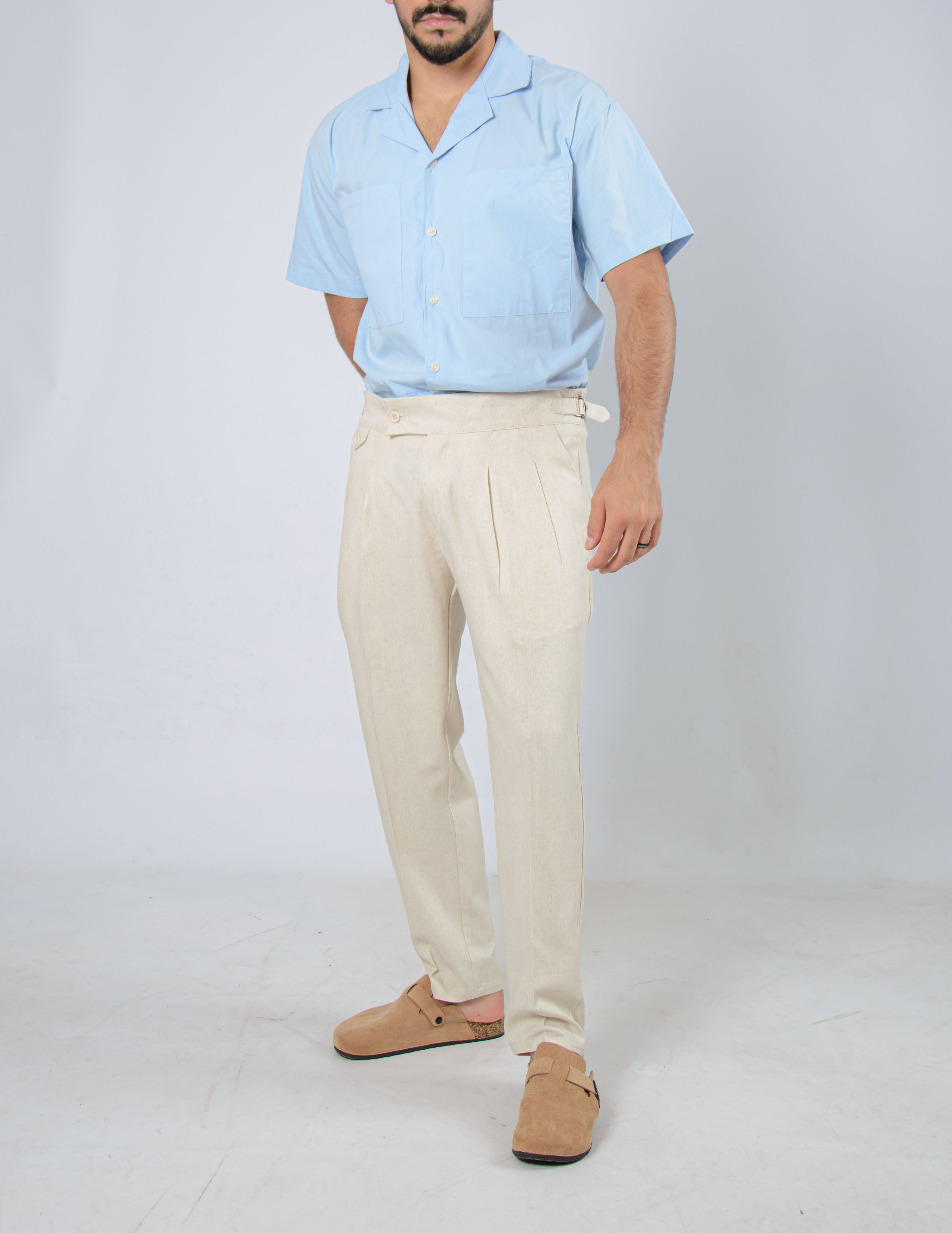 camicia manica corta con tasche anteriori