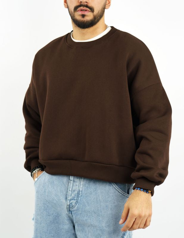 felpa girocollo crop fit