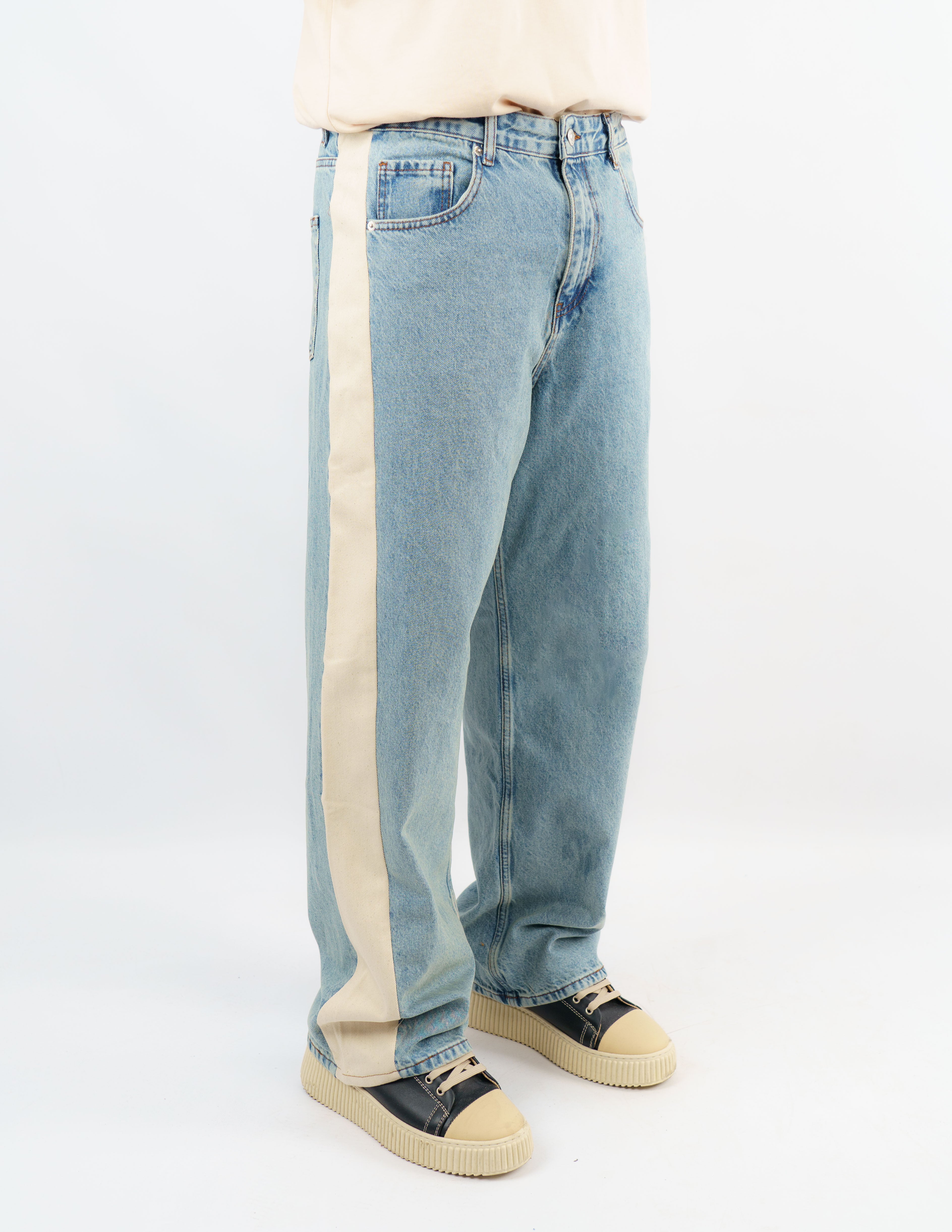 JEANS BAGGY FIT CON BANDE