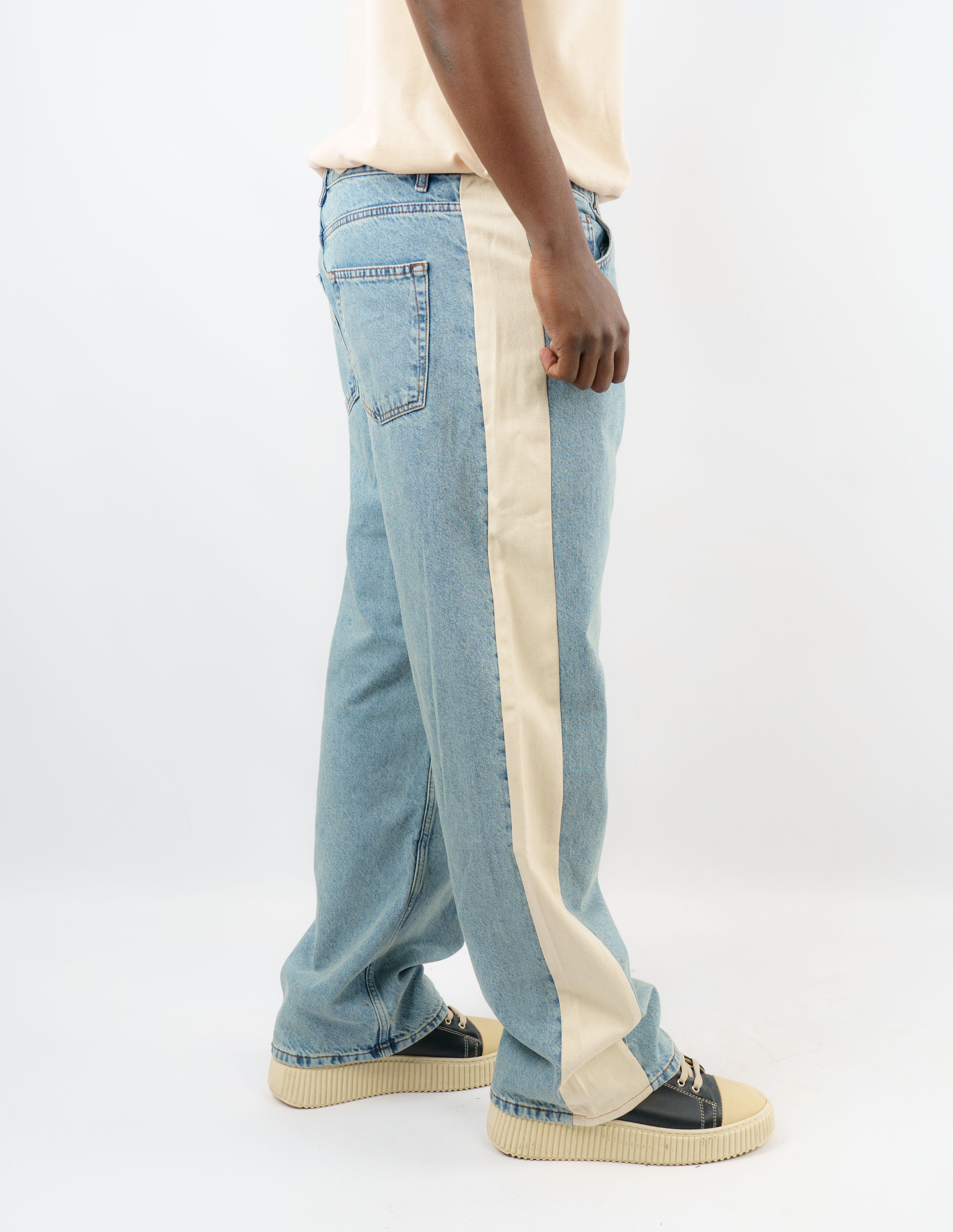 JEANS BAGGY FIT CON BANDE